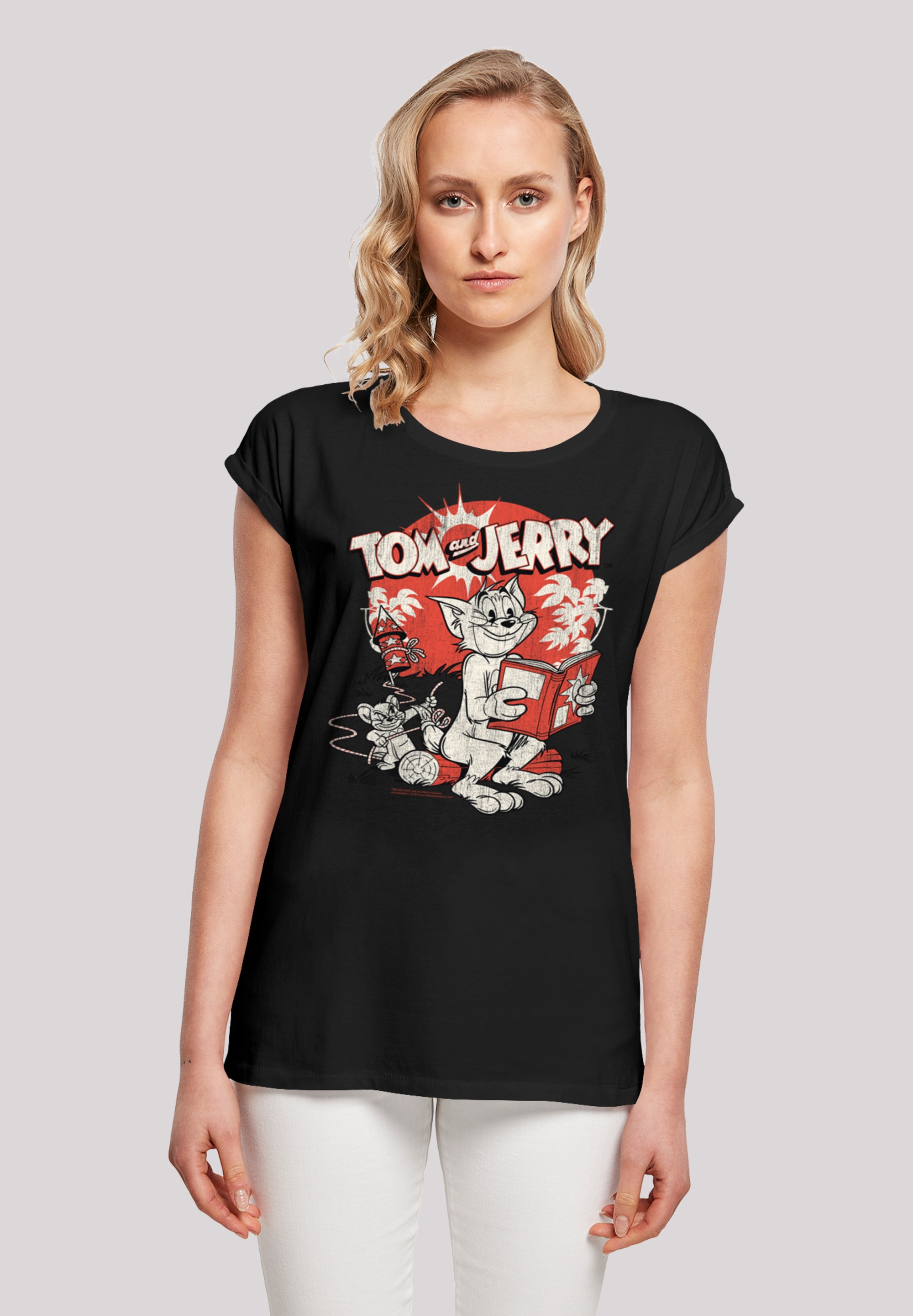 F4NT4STIC T-Shirt "Tom and Jerry TV Serie Rocket Prank", Print