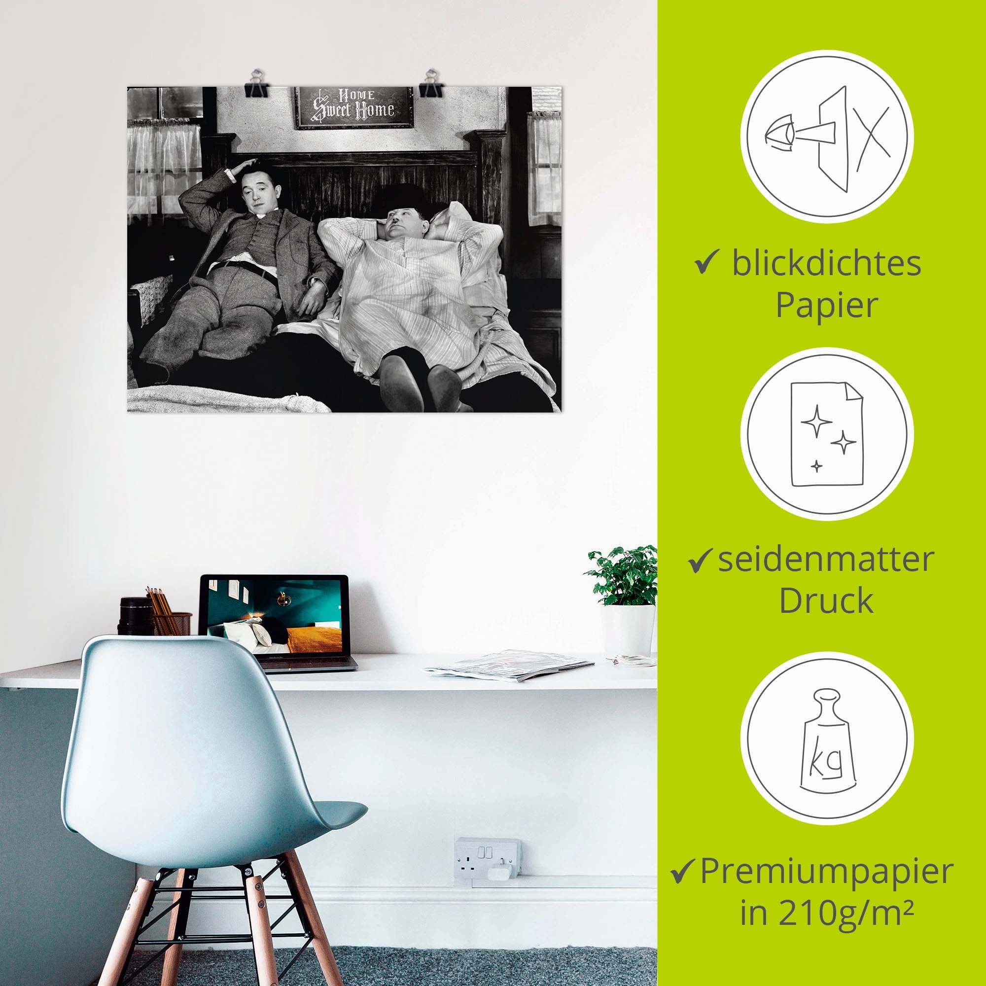 Artland Wandbild »Dick und Doof I«, Stars, (1 St.), als Alubild, Outdoorbild, Leinwandbild, Poster, Wandaufkleber