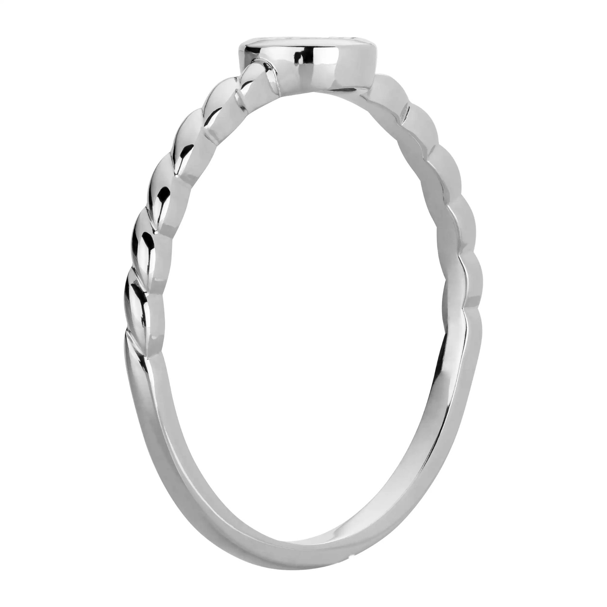 LYOMI Fingerring »585/- Weißgold 7 synth. Diam. 0,05ct.«