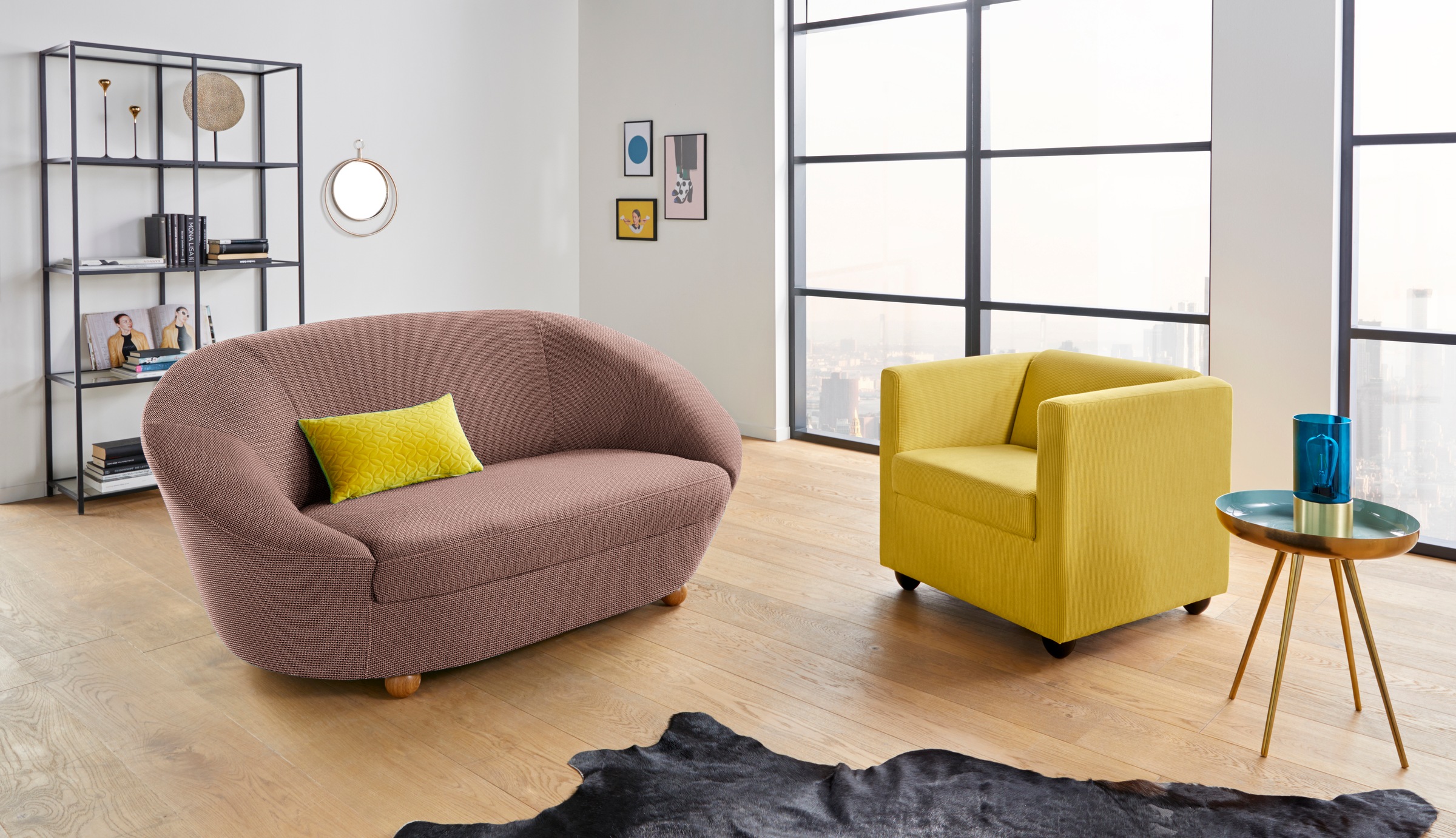 LOOKS by Wolfgang Joop Sofa »LooksIV«, Rundsofa, in vielen frischen Farben wählbar