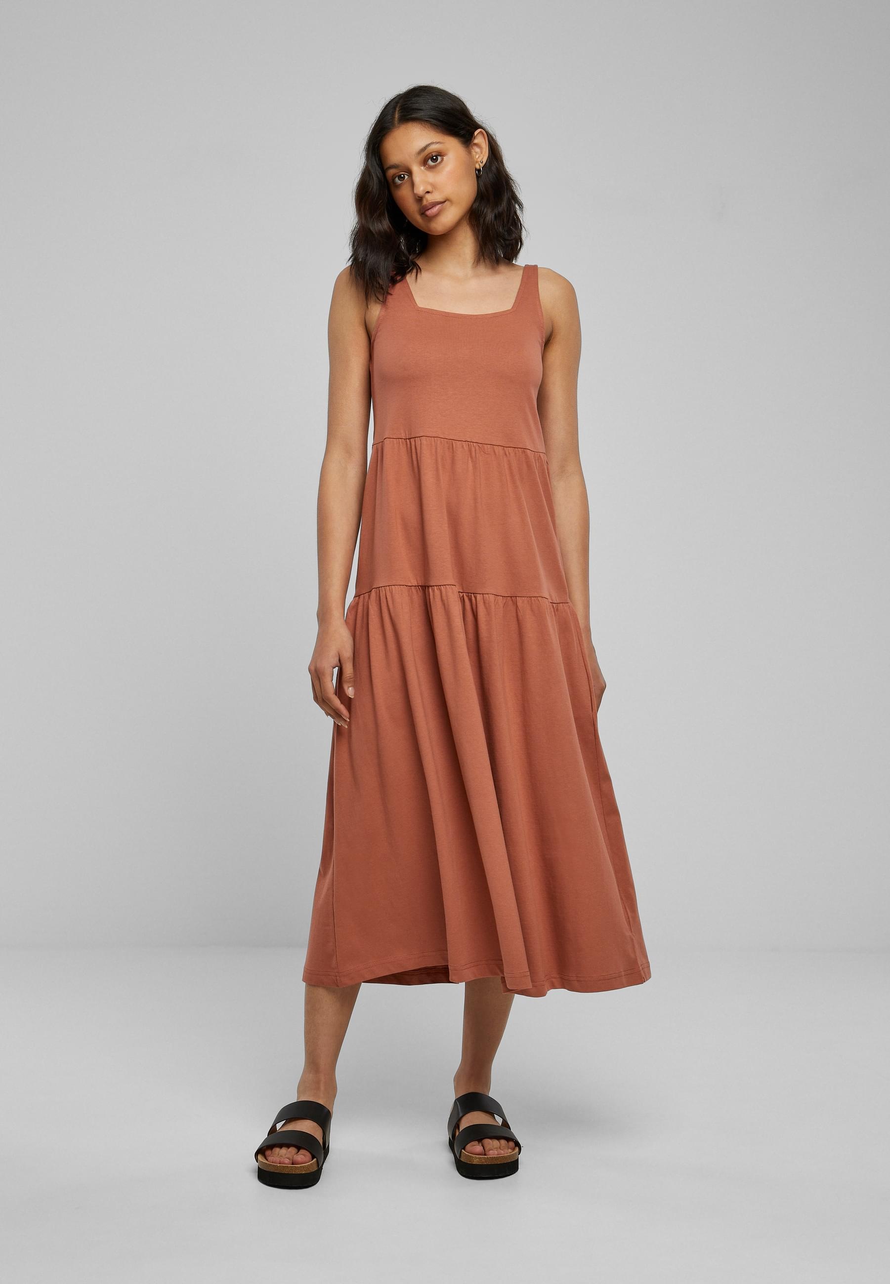 URBAN CLASSICS Shirtkleid »Urban Classics Damen Ladies 7/8 Length Valance Summer Dress«, (1 tlg.)