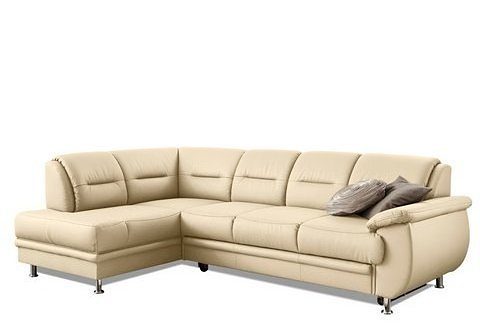 sit&more Ecksofa "Mailand L-Form, B: 250 cm, Komfortsitzhöhe 46 cm" optional Schlaffunktion, Eckcouch in Kunstleder & Stoff