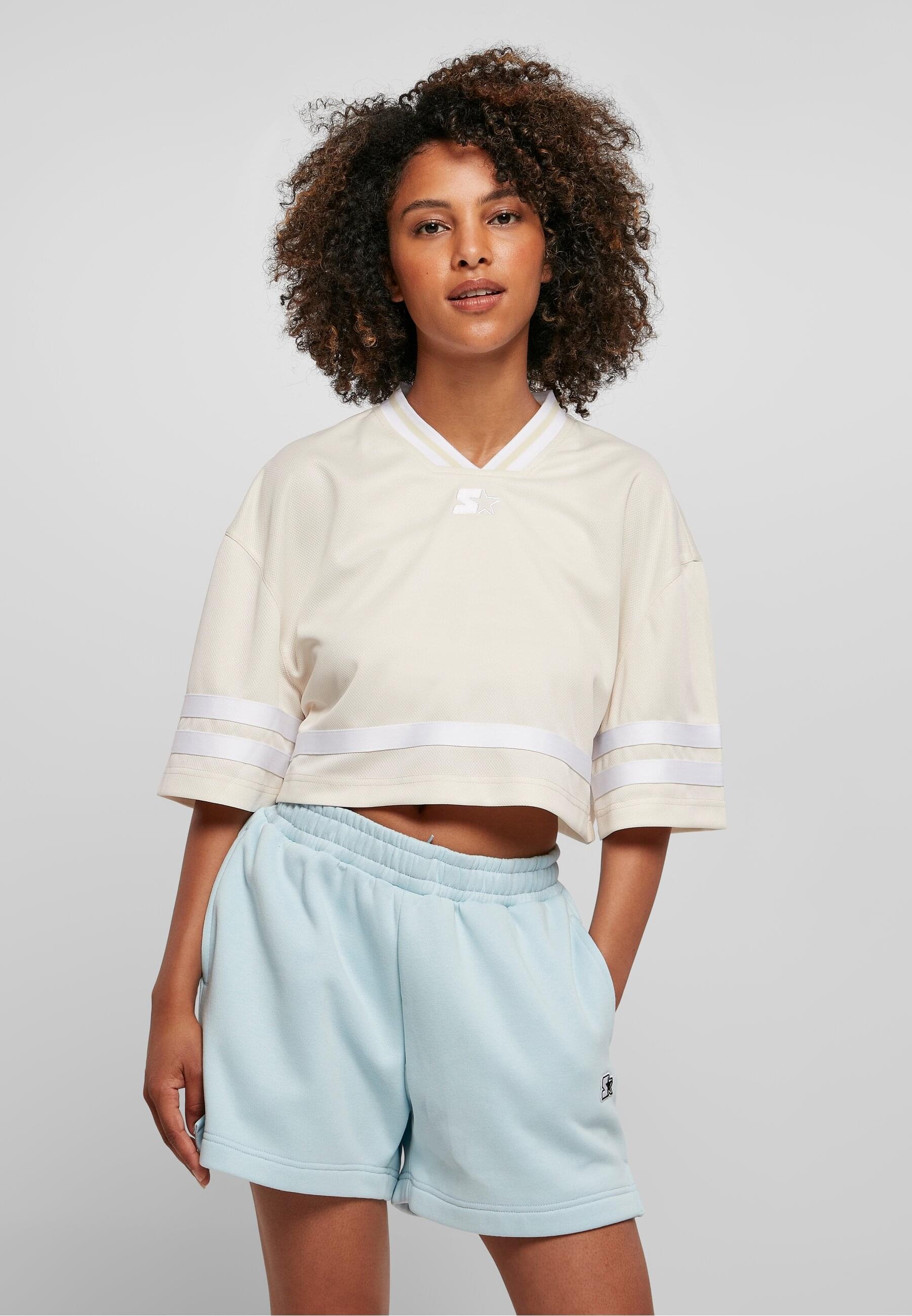 Starter Black Label Kurzarmshirt »Starter Black Label Damen Ladies Starter Cropped Mesh Jersey«, (1 tlg.)