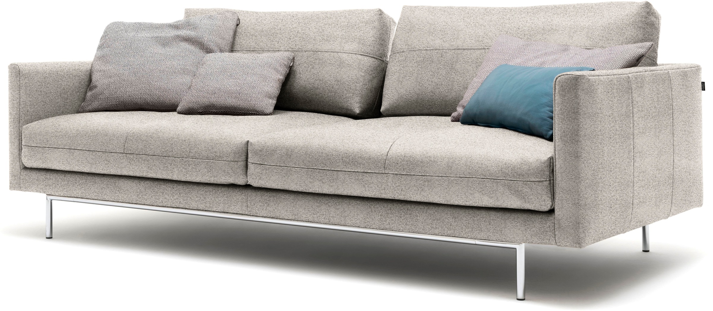 Creation BY ROLF BENZ 3-Sitzer »CR.414, Designsofa, edles Sofa, Loungesofa, Ledersofa, klares Design« aus Leder oder Chenille, erstklassiger Sitzkomfort, legere Polsterung