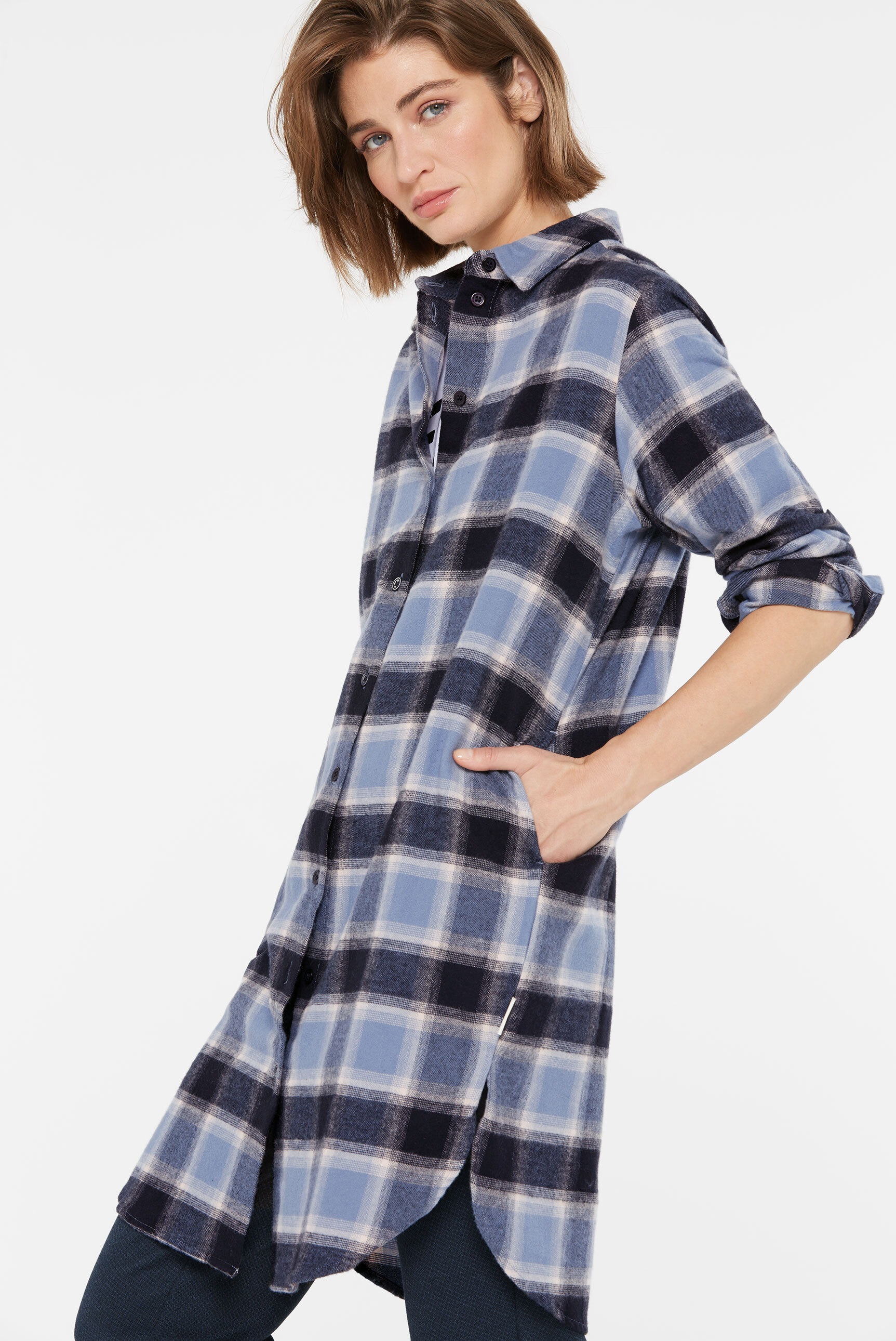 SENSES.THE LABEL Karokleid Ohne Taschen aus Baumwolle günstig online kaufen