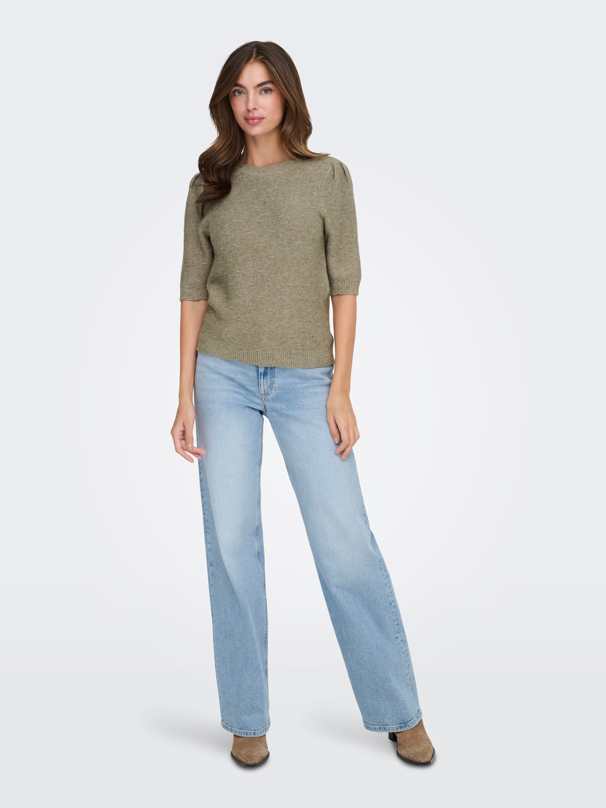 ONLY Strickpullover »ONLKATIA SS STRUCTURE O-NECK CC KNT«