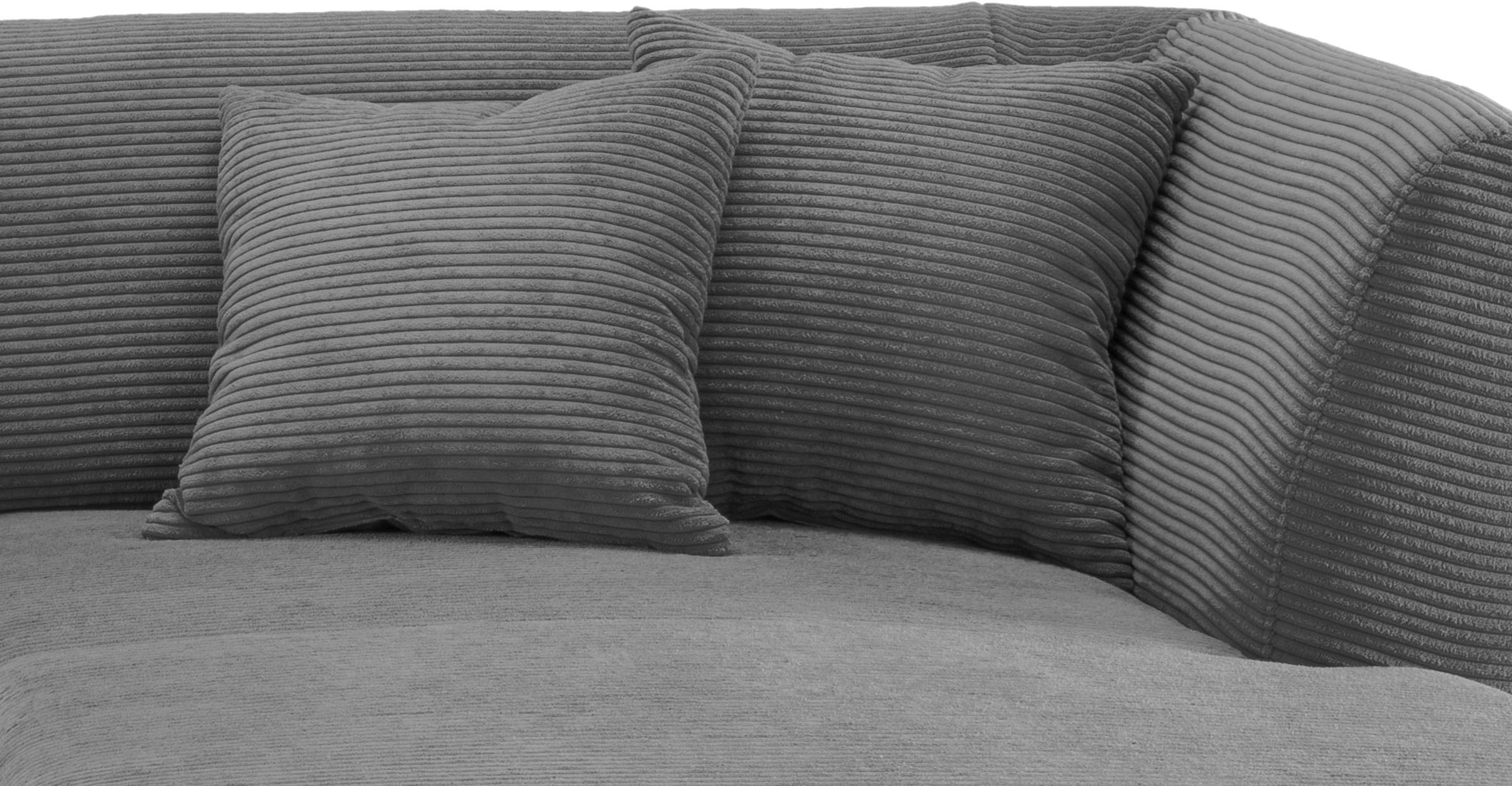 INOSIGN Ecksofa »Colori L-Form«, Holzfußfarbe wählbar, inkl. 4x Zierkissen