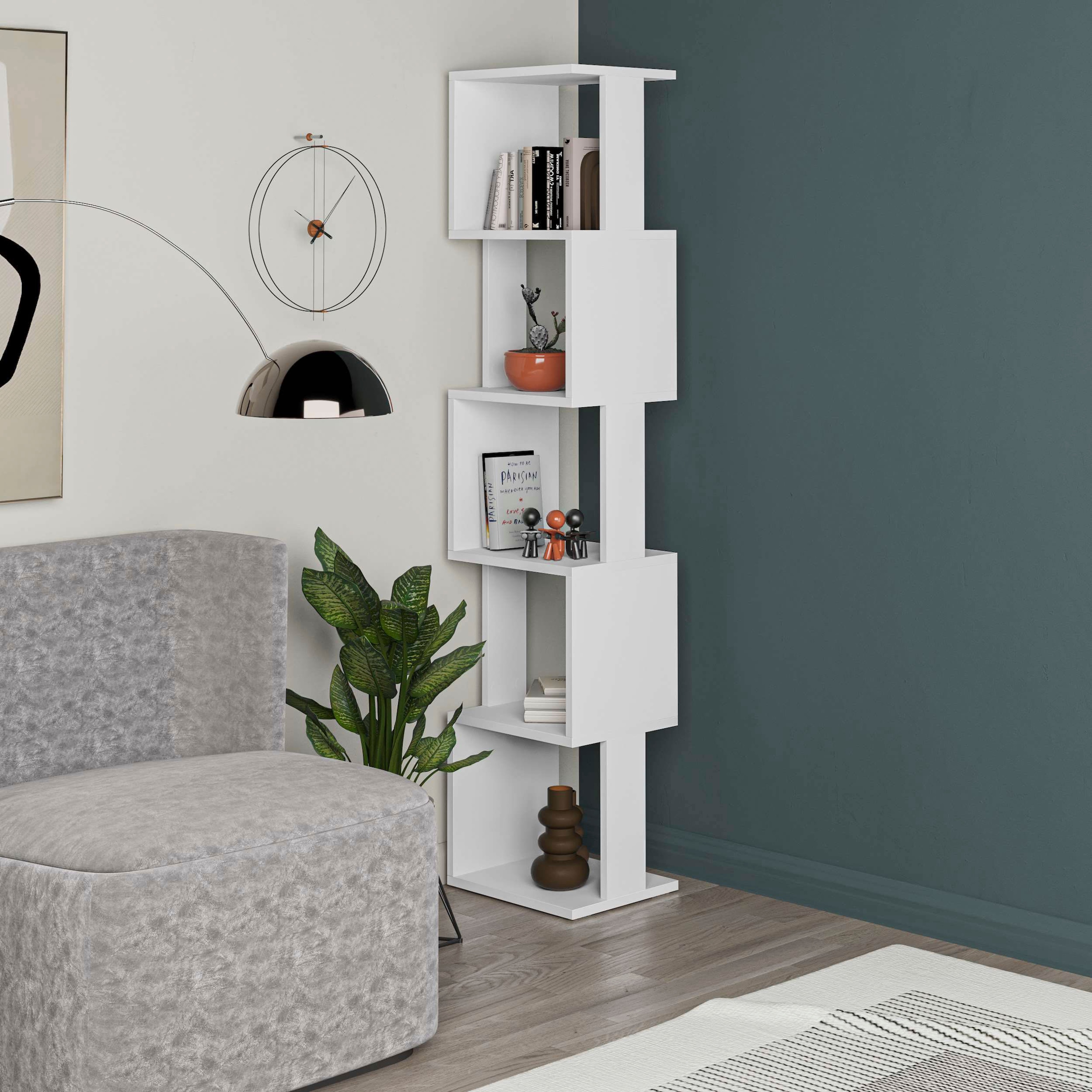 Decortie Bücherregal »Piri Bücherregal«, (Packung), Leichte Montage, Lagerung, Platzsparend