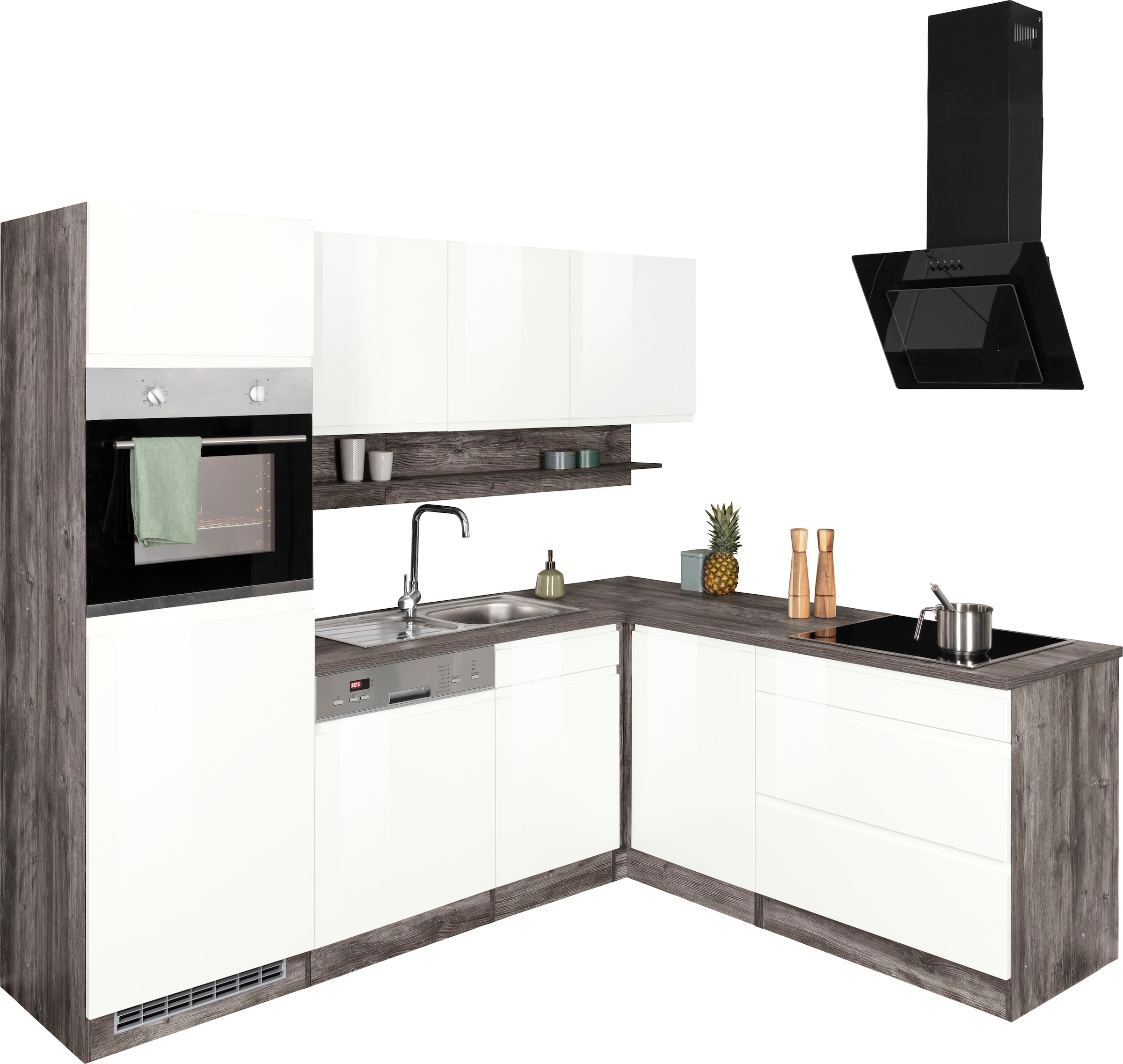 HELD MÖBEL Winkelküche "Virginia", Stellbreite 230/190 cm, ohne E-Geräte günstig online kaufen