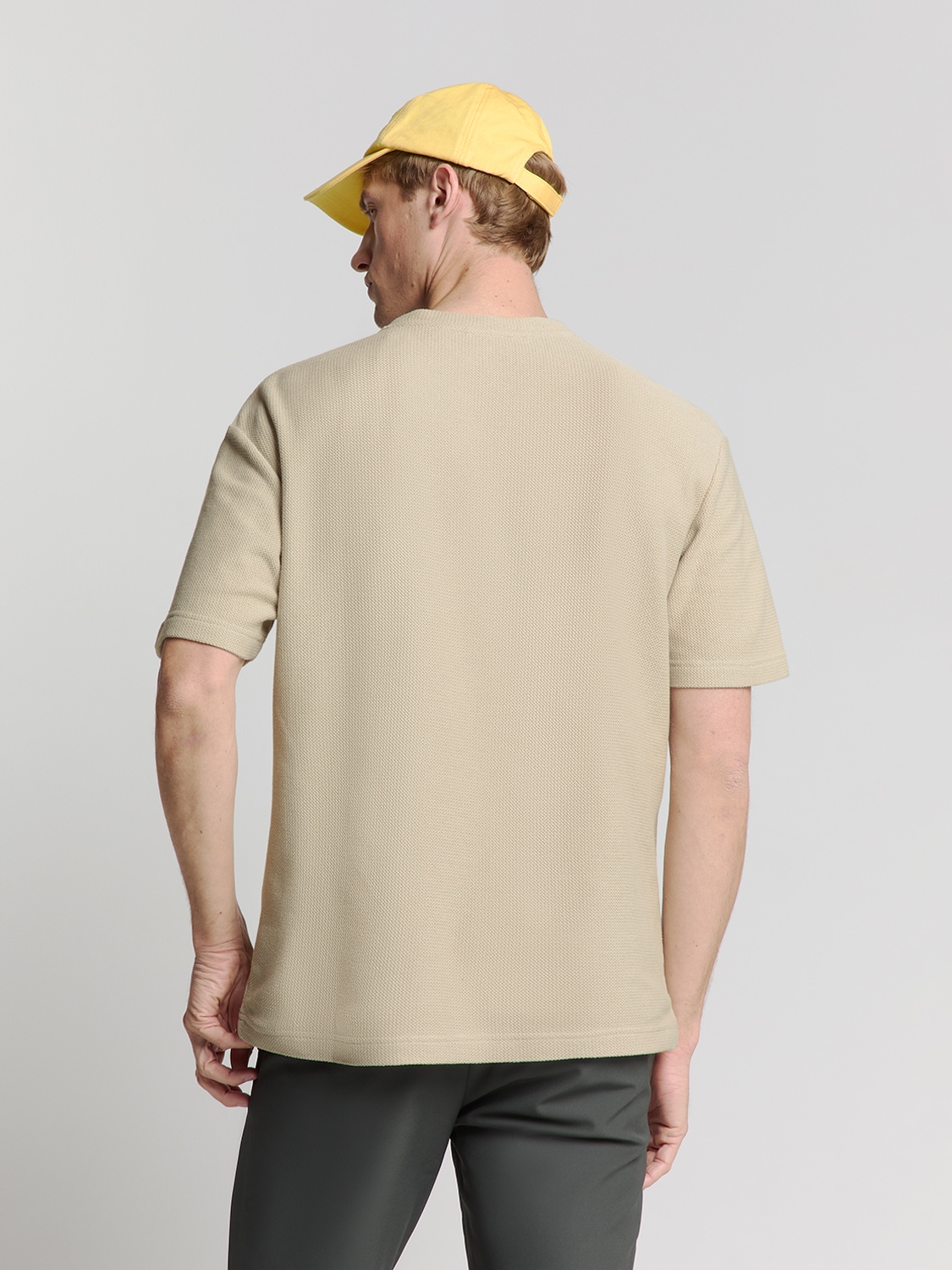 NO EXCESS T-Shirt »No Excess Jacquard crewneck t-shirt«