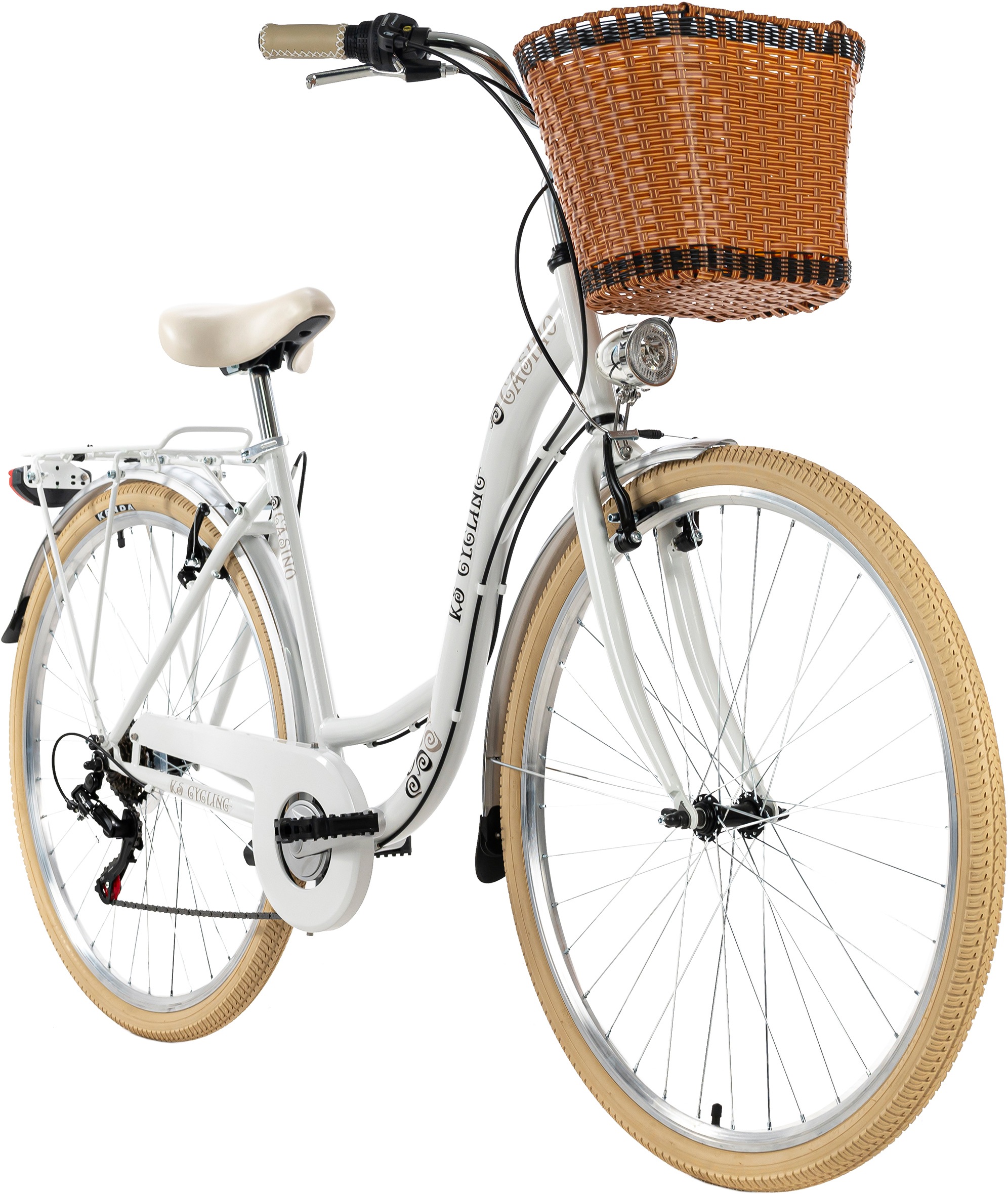 KS Cycling Cityrad »Casino«, 6 Gang, Shimano, Tourney Schaltwerk, Kettenschaltung, für Damen, Kettenschaltung