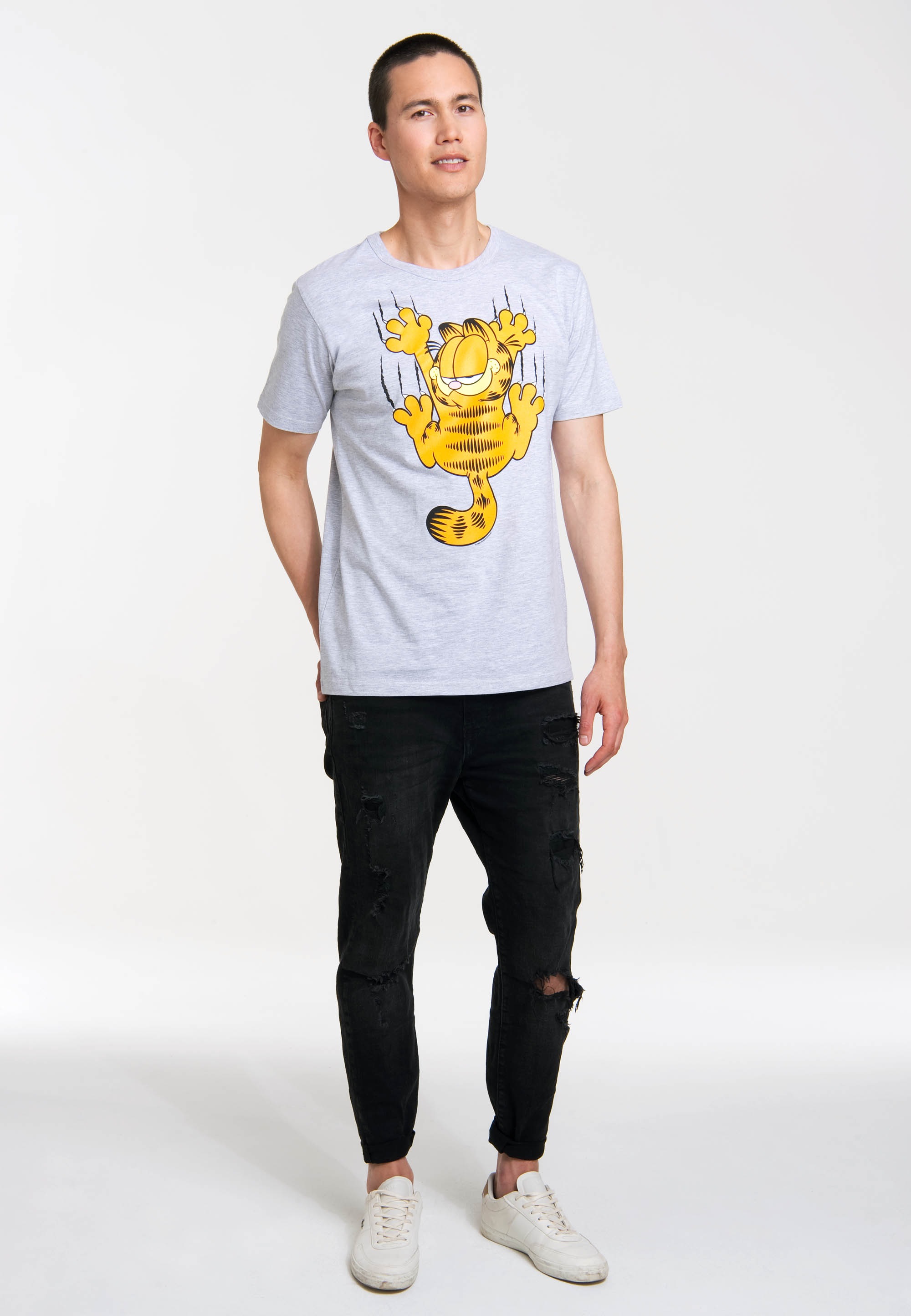 LOGOSHIRT T-Shirt »Garfield Scratches«, mit witzigem Frontprint