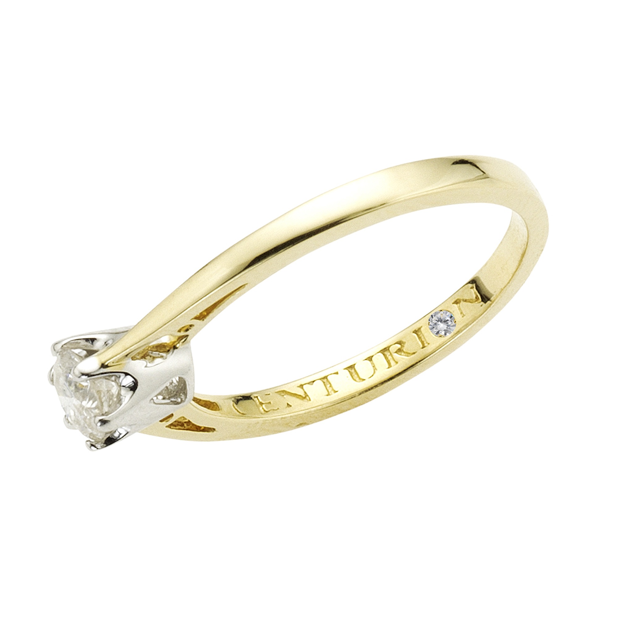 Ellen K. Diamonds Solitaire Ring Yellow 16 2