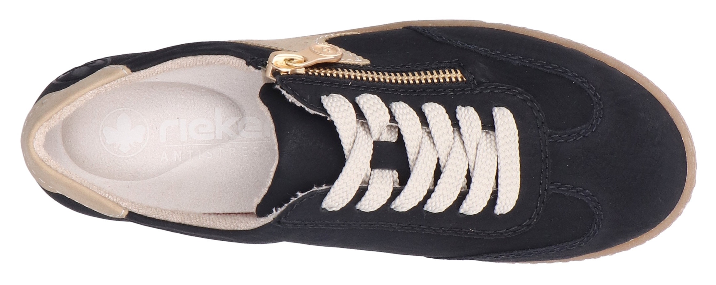 Rieker Sneaker, Halbschuh, Freizeitschuh, Schnürschuh mit Reißverschluss