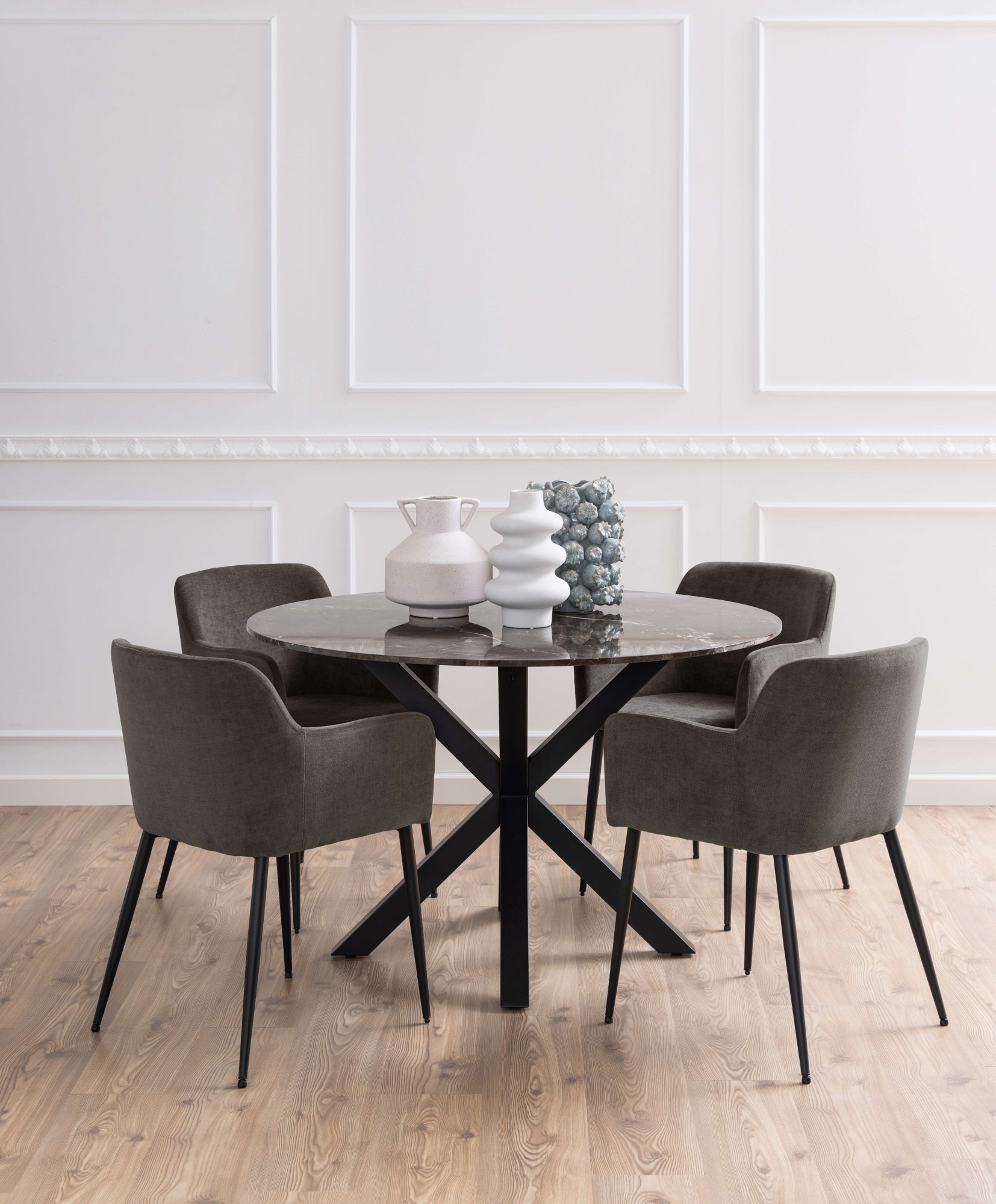 ACTONA GROUP Esstisch "Heaven" Tischplatte aus braunem, foliertem Marmor, r günstig online kaufen