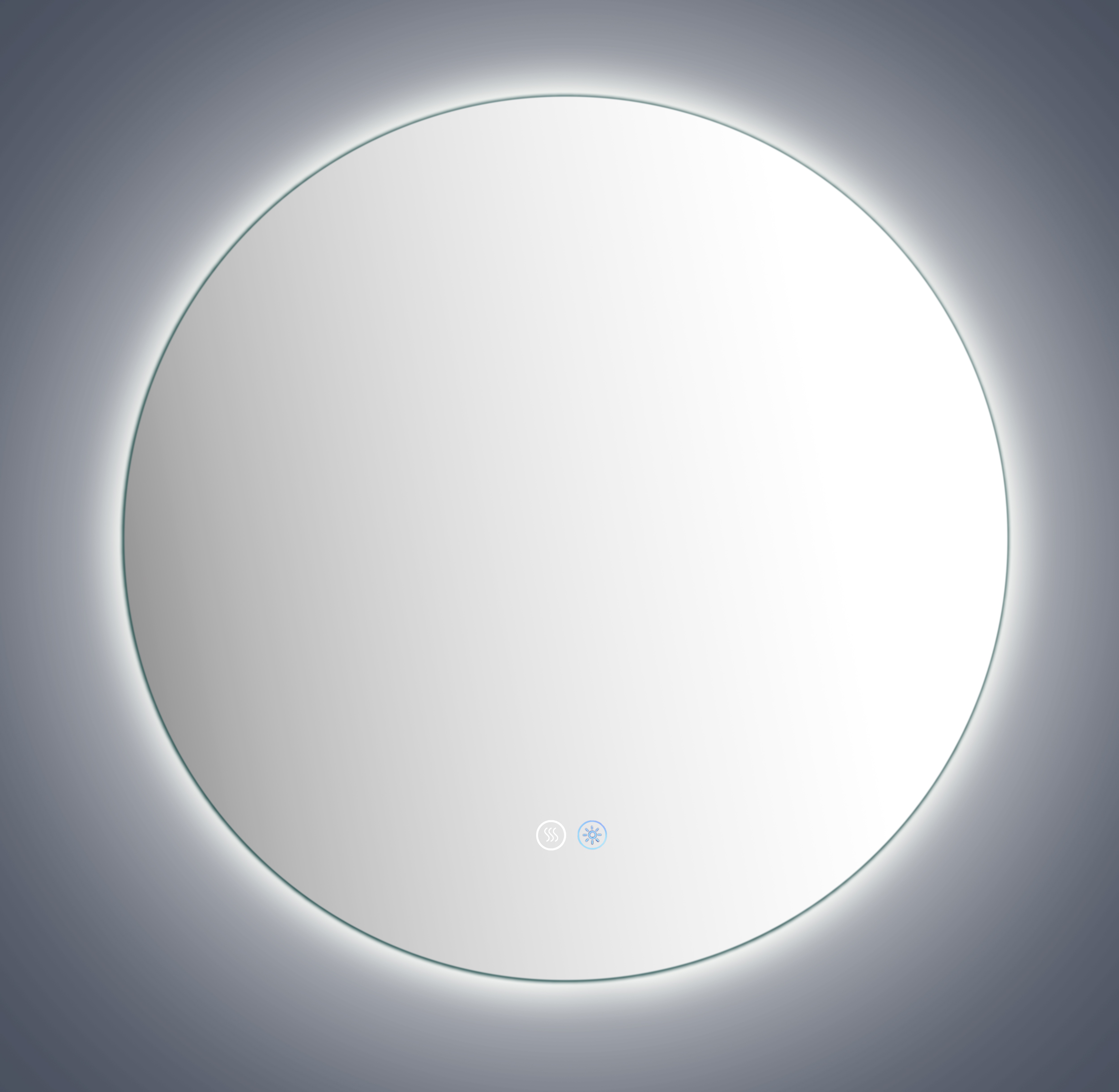 Thumbnail - welltime LED-Lichtspiegel "Toledo rund, Spiegel mit LED Beleuchtung, Badspiegel" mit Anti-Fog Beschichtung