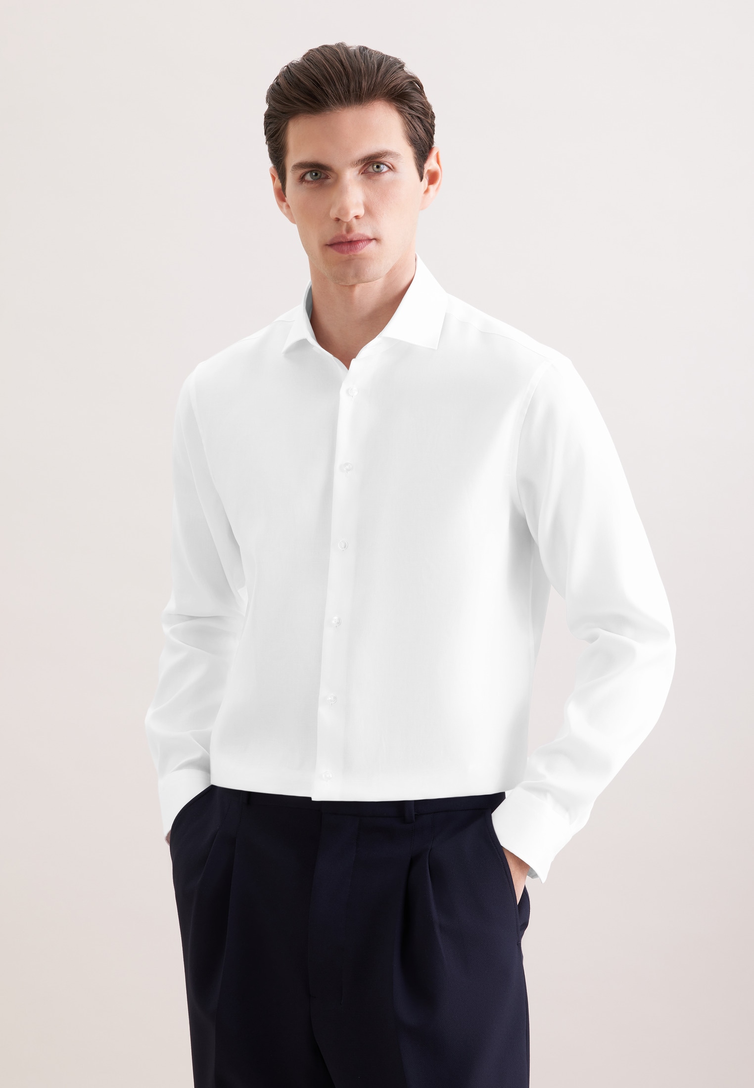 seidensticker Businesshemd "Schwarze Rose" Shaped 1/1 Kentkragen günstig online kaufen