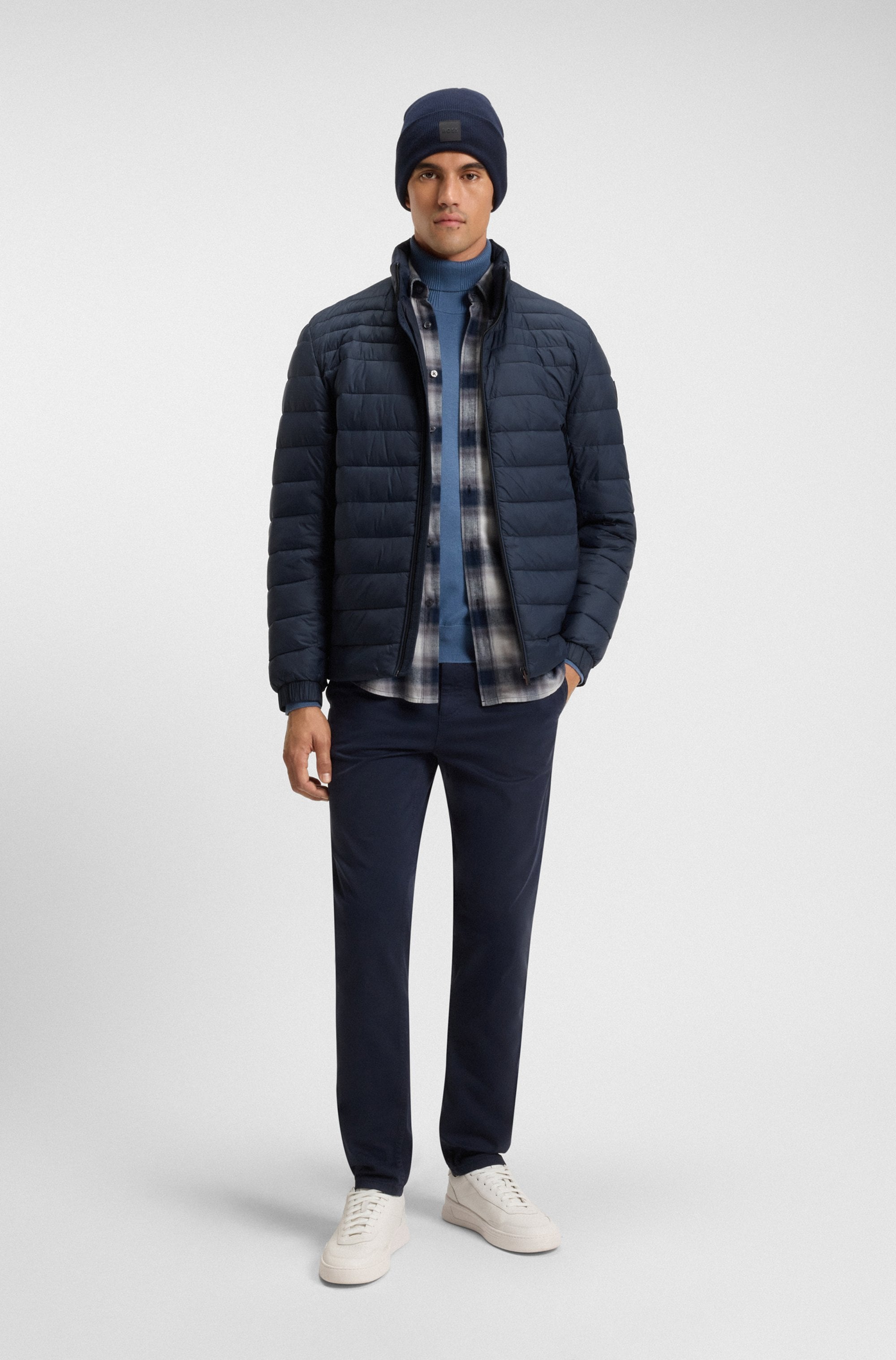 BOSS ORANGE Steppjacke »Oden«, ohne Kapuze, mit Stehkragen, slim fit, federleicht wasserabweisend