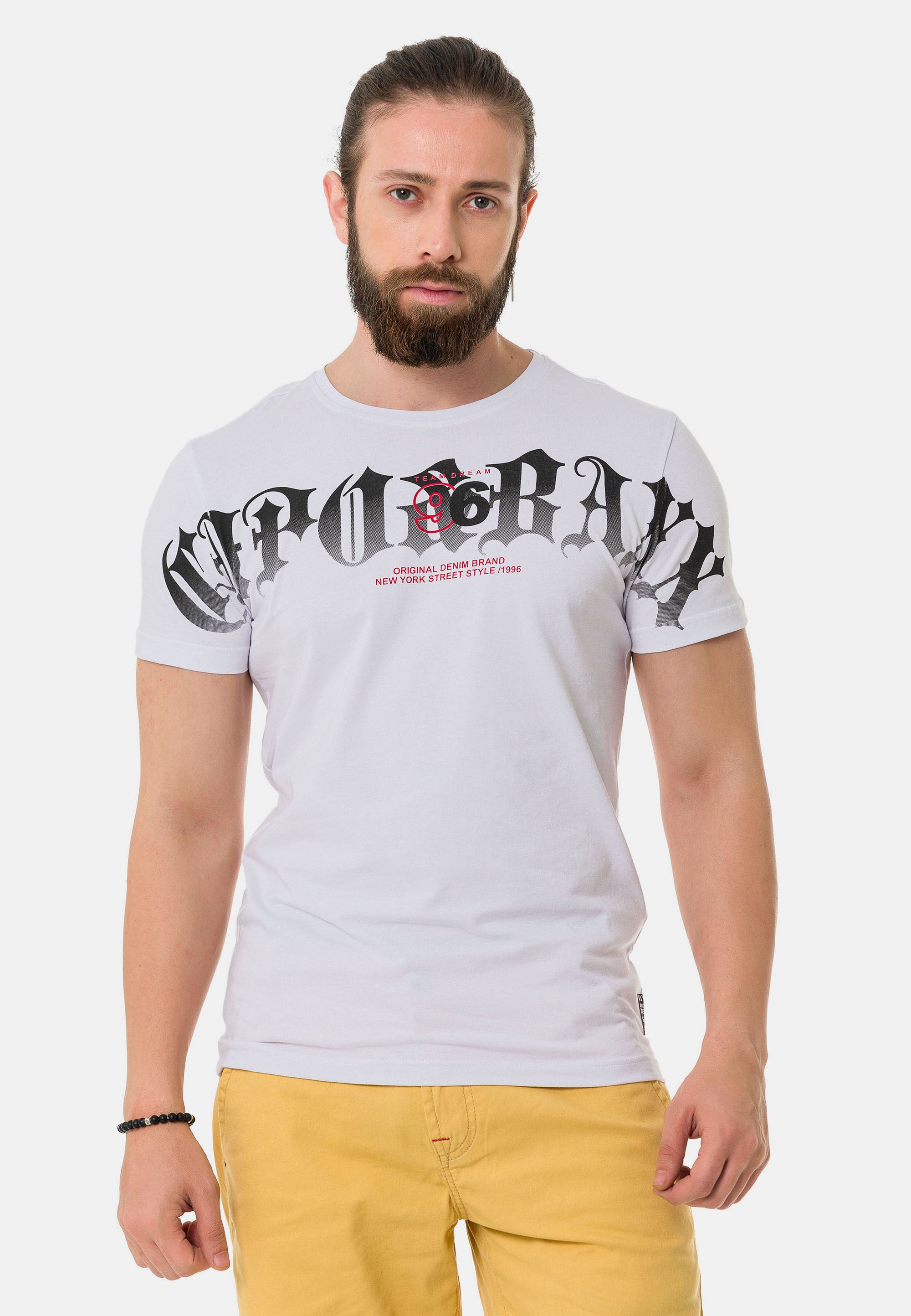 Cipo & Baxx T-Shirt »T-Shirt«, mit Rundhals-Ausschnitt
