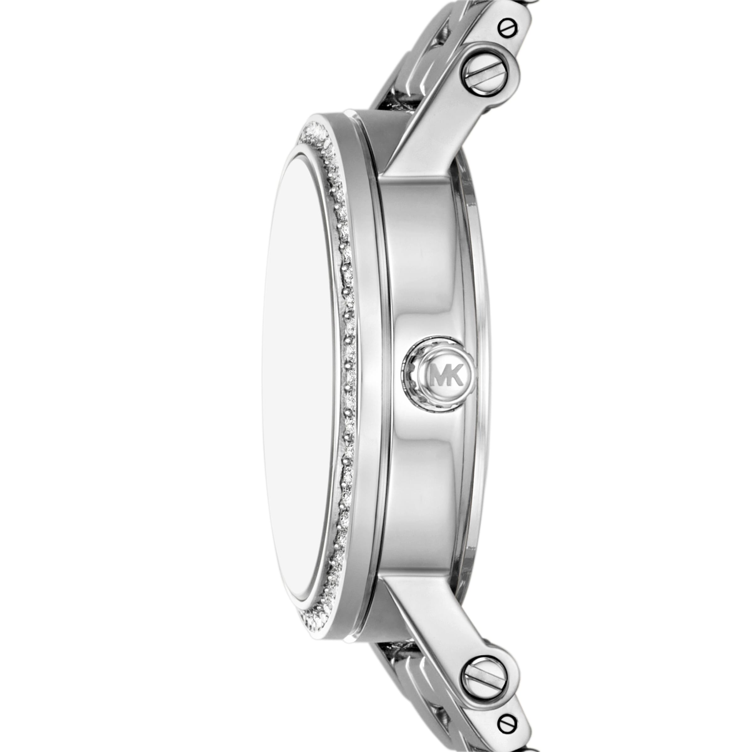 MICHAEL KORS Quarzuhr »Corey« Armbanduhr, Edelstahlarmband, analog, Glassteine