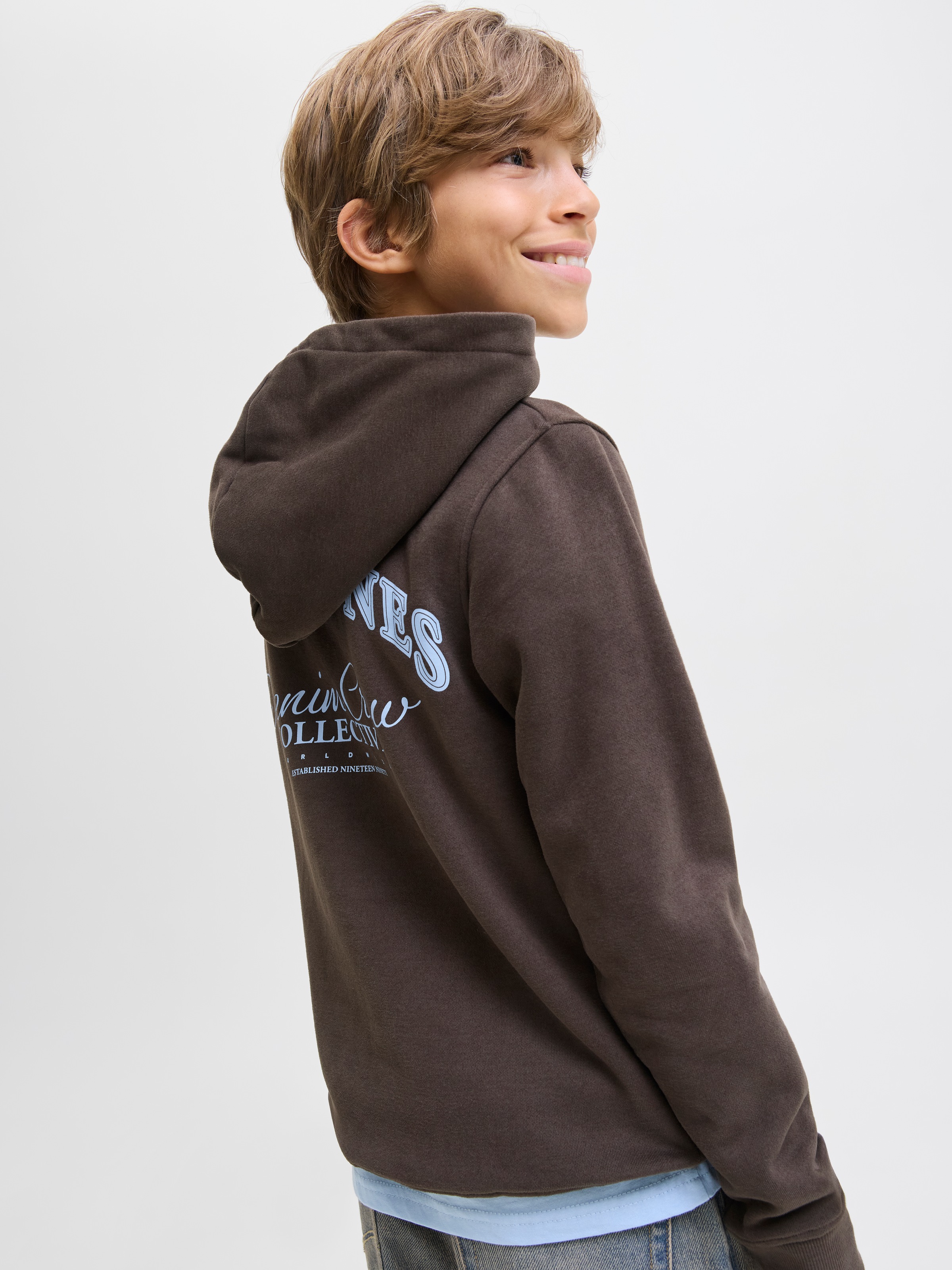 Jack & Jones Junior Kapuzensweatshirt »JJEBRANDES BACKP RELAXED SWEAT H SN JNR«