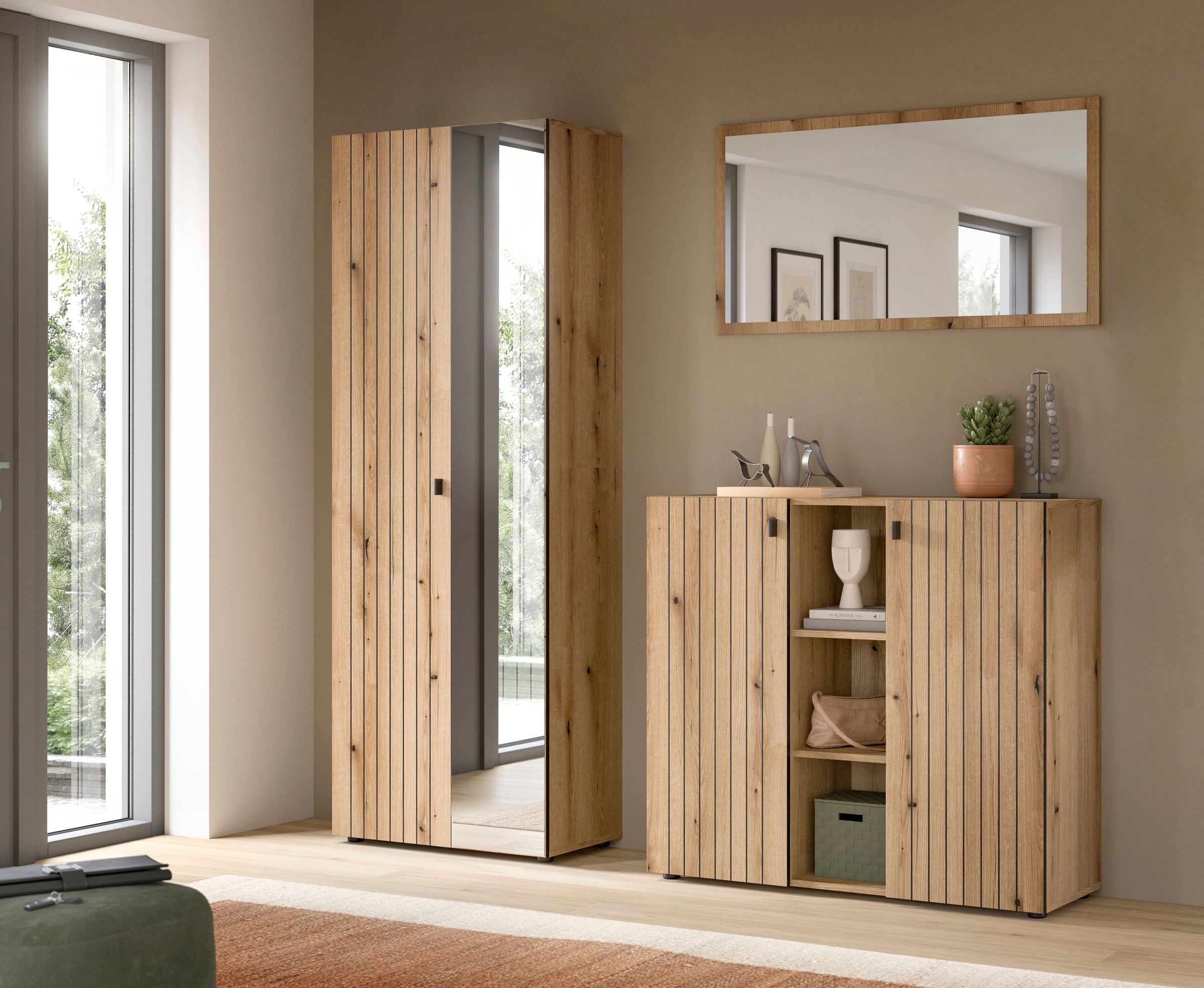 Home affaire Garderoben-Set "TATIO, 3-tlg. Garderobenkombination, Breite: 1 günstig online kaufen