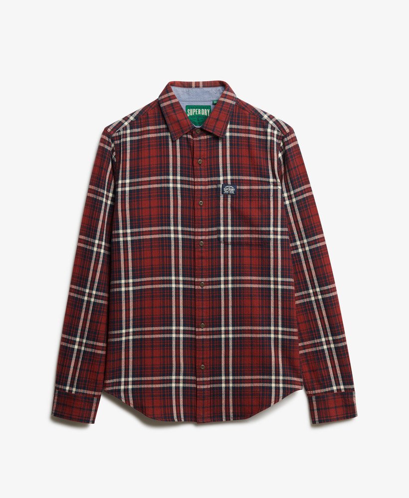 Superdry Langarmhemd "L/S COTTON LUMBERJACK SHIRT" Regular Fit, aus Baumwolle, mit Knopfleiste, karierte Optik