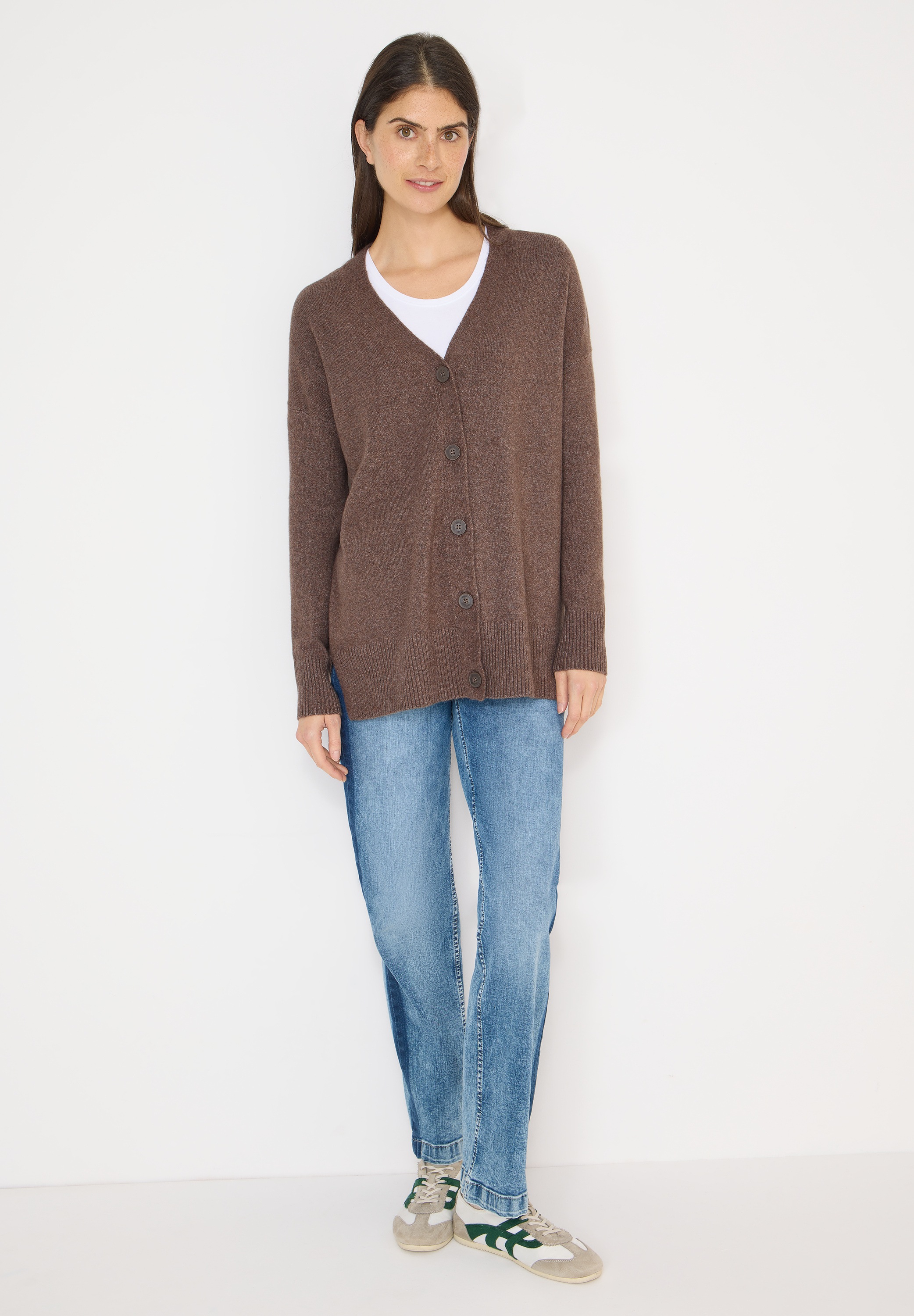 Cecil Cardigan mit Schlitz am Saum