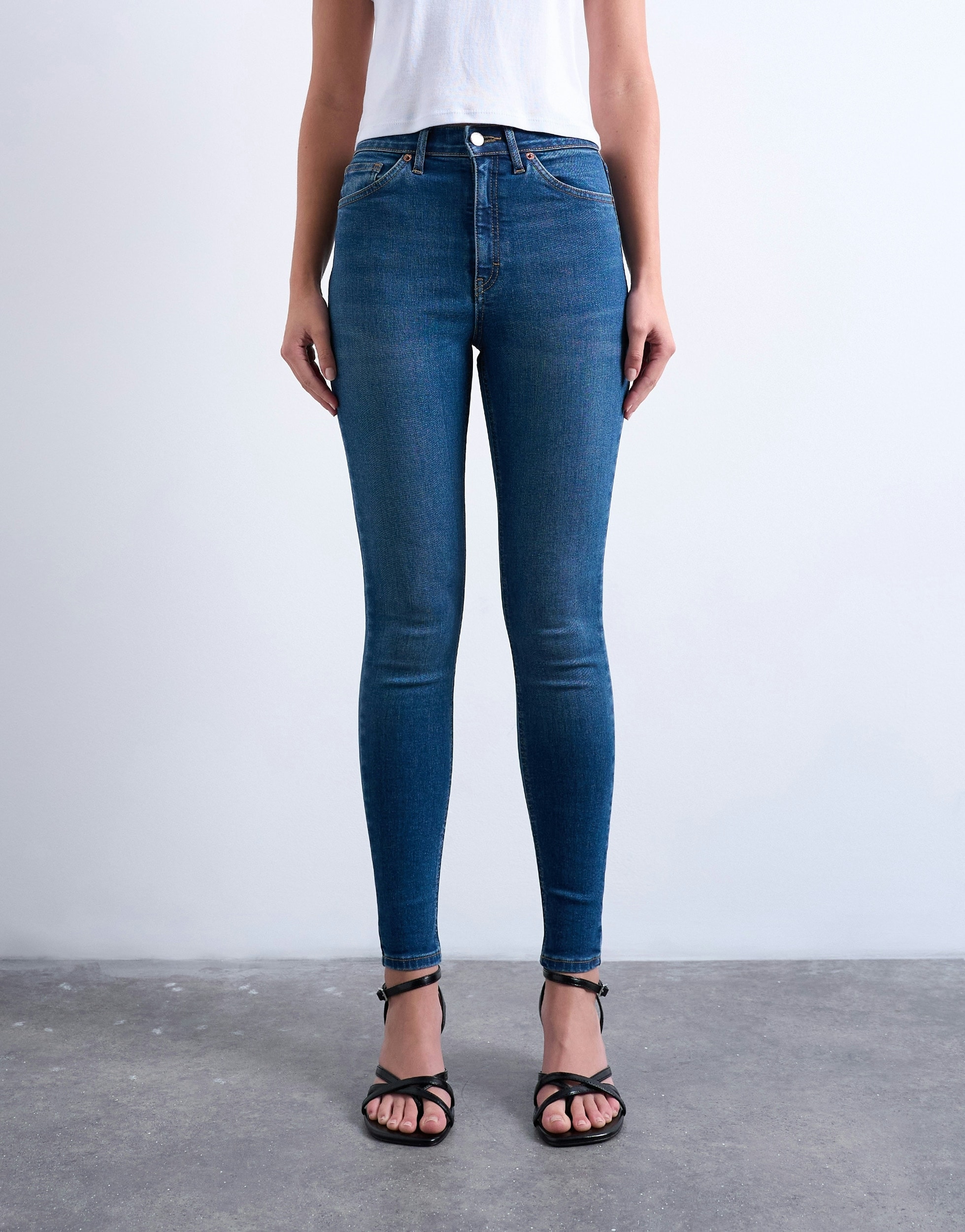 TOPSHOP Skinny-fit-Jeans "TSJAMIE HR SLIM DNM JEANS MB NOOS" Baumwollmischung, skinny fit, high waist