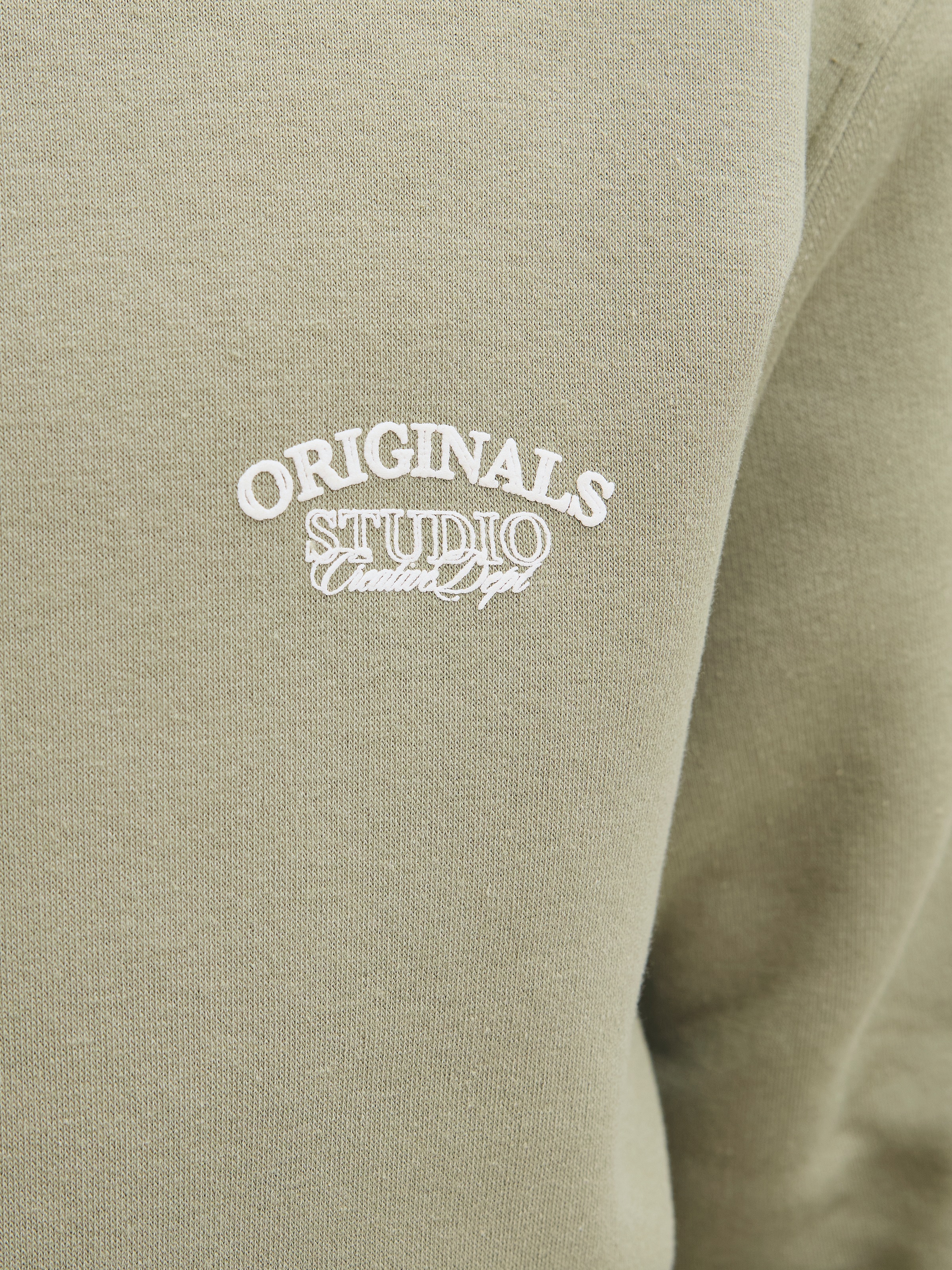 Kapuzensweatshirt JACK & JONES "JORGREENE BRANDING SWEAT HOOD CH", Herren, Gr. XL, seagrass, angeraute Sweatware, Obermaterial: 60% Baumwolle, 40% Polyester, bedruckt, relaxed fit, Rippbündchen, Sweatshirts 3