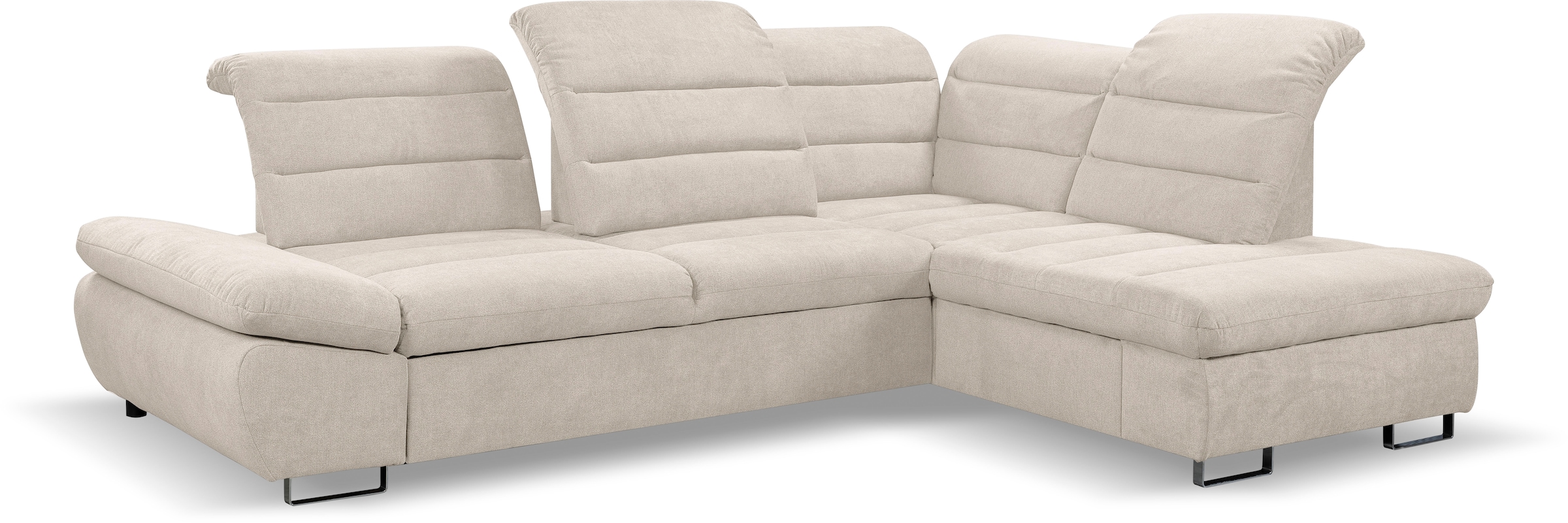 WERK2 Ecksofa "Roma L-Form", Sofa mit Schlaffunktion, Sitztiefenverstellung günstig online kaufen