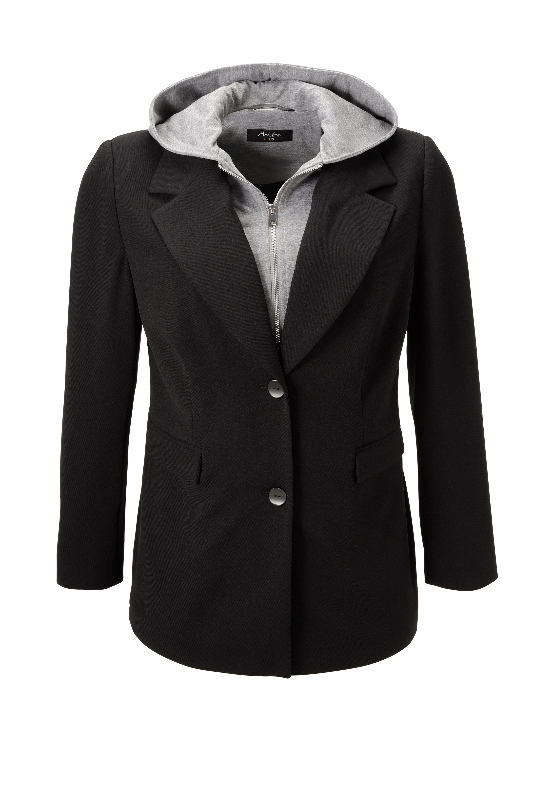 Aniston PLUS Longblazer, mit Hoodie-Effekt - NEUE KOLLEKTION