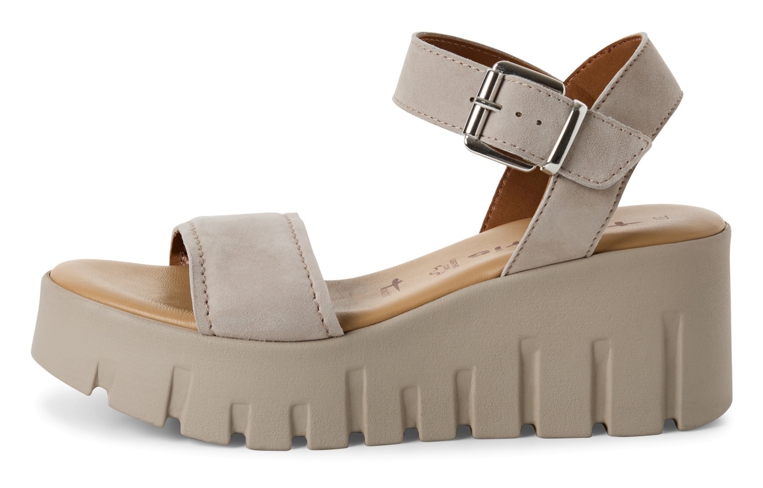 Tamaris Keilsandalette, Sommerschuh, Riemchensandale mit auffälliger Plateausohle