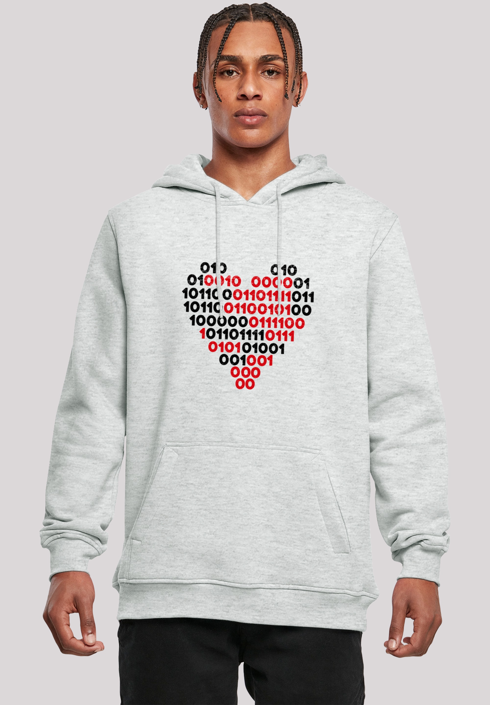 F4NT4STIC Kapuzenpullover "I love you 01001001 Binary Code Herz Valentinsta günstig online kaufen