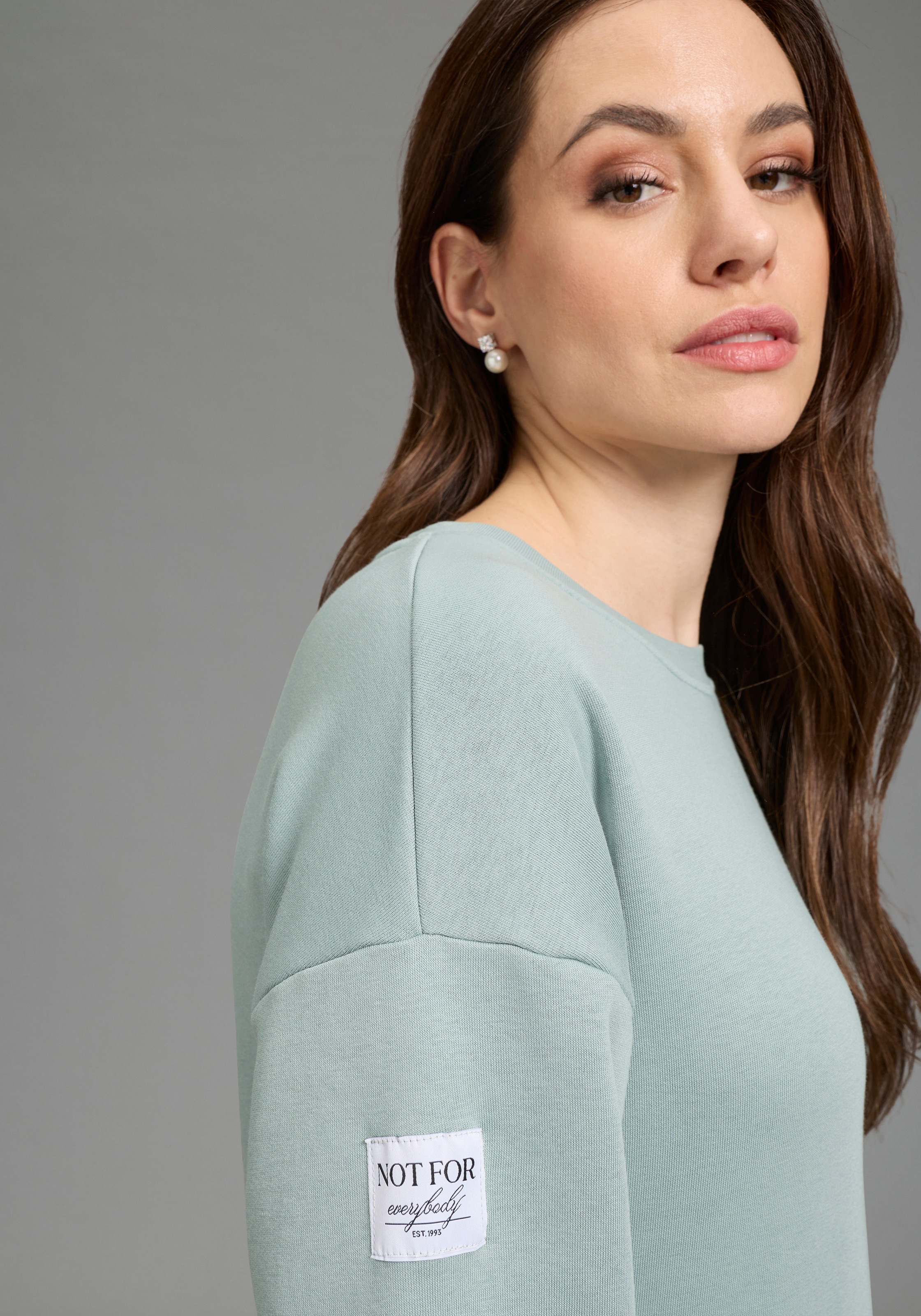 Thumbnail - Bruno Banani Sweatshirt, mit Rundhalsausschnitt und platzierten Weblabels