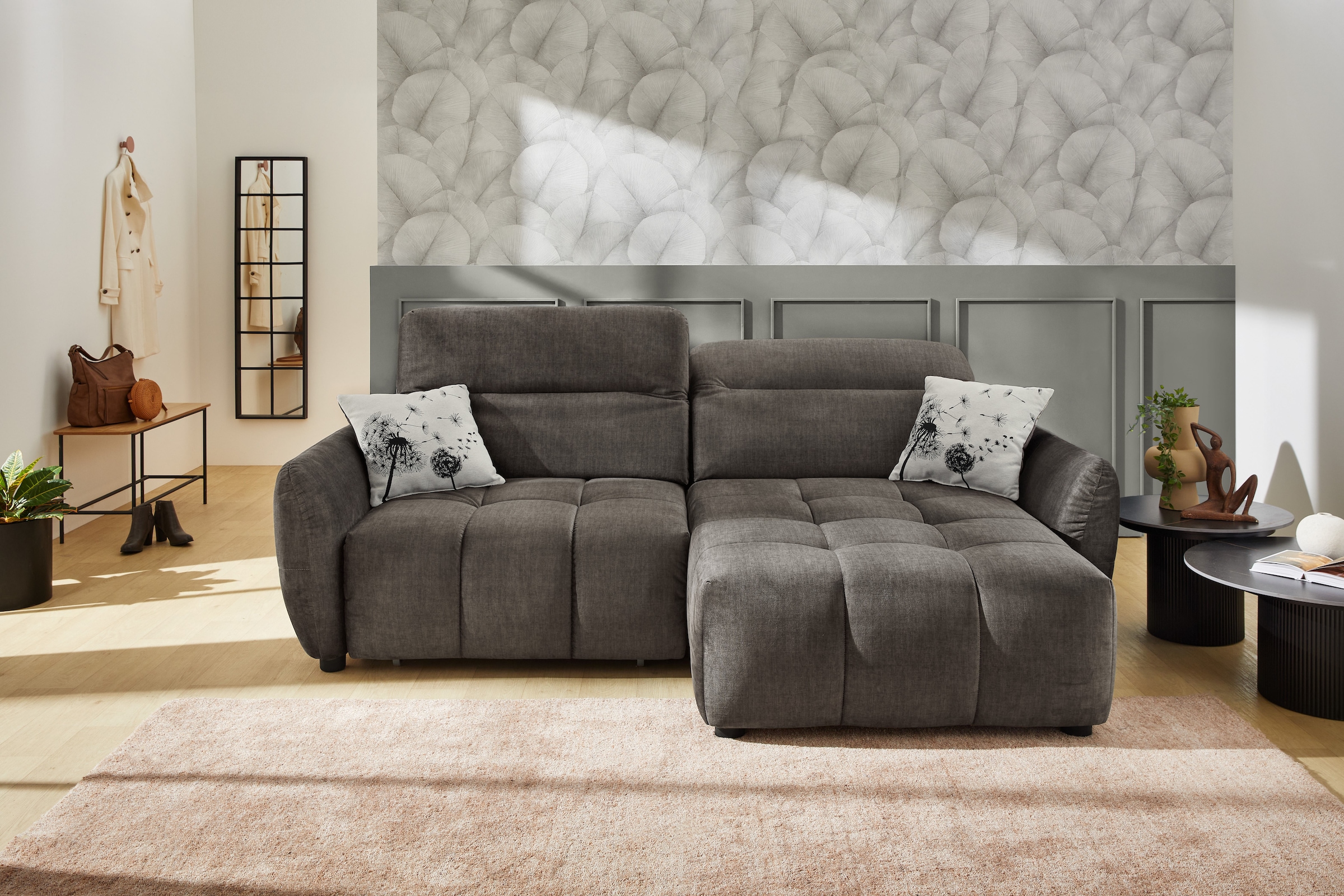 Jockenhöfer Gruppe Ecksofa "Zoom L-Form, B: 263 cm, mit 60 cm elektr. Sitzt günstig online kaufen