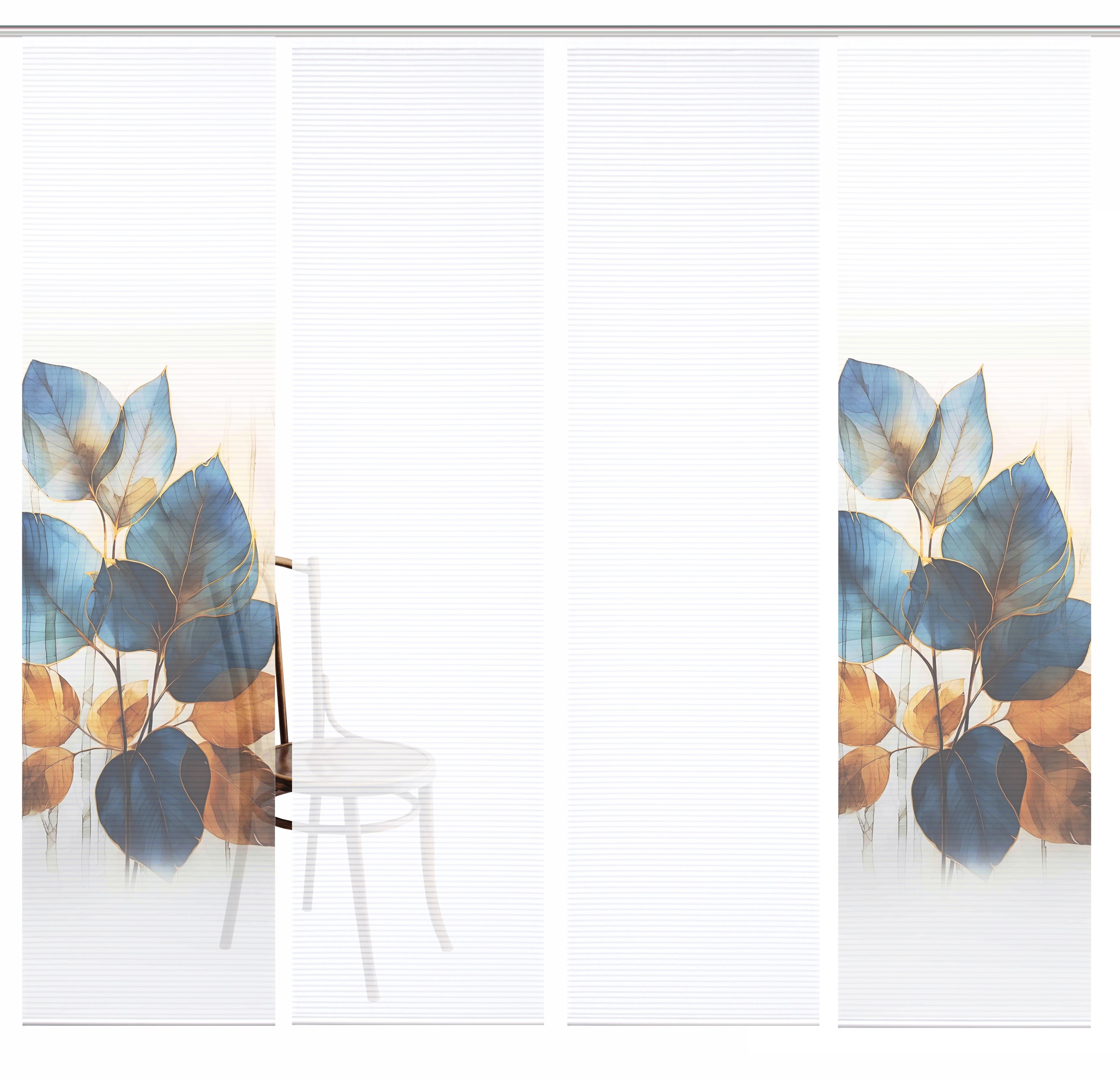 HOME in green Schiebegardine »THALIN« Paneelwagen 4 Stk. tlg. Bambusoptik, SET, recycelt, Digitaldruck