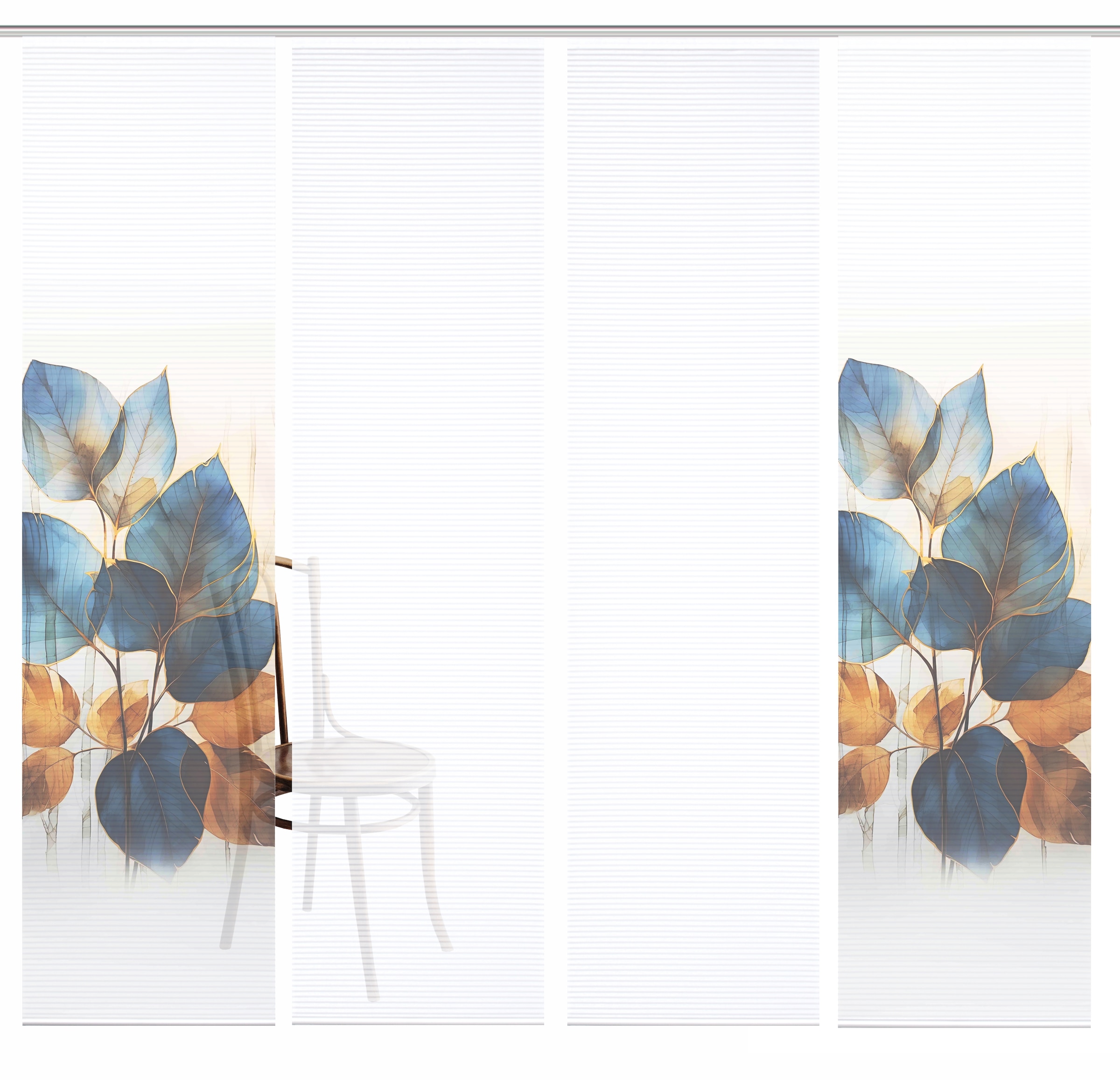 HOME in green Schiebegardine "THALIN" Paneelwagen 4 Stk. tlg. Bambusoptik, günstig online kaufen