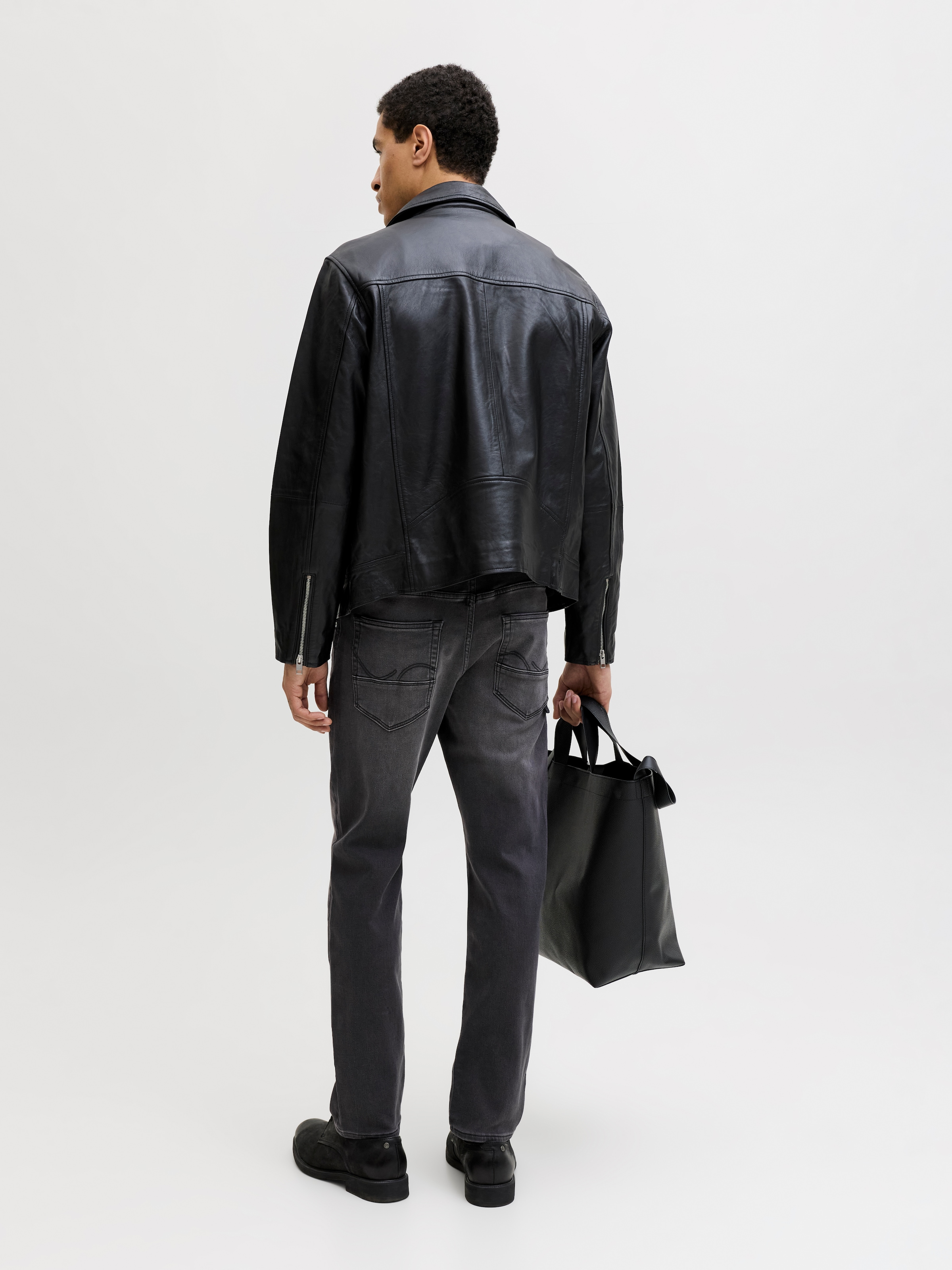 Jack & Jones Tapered-fit-Jeans »JJIMIKE mit Stretch, Used-Look und bequemer Passform«, mit Abriebeffekten
