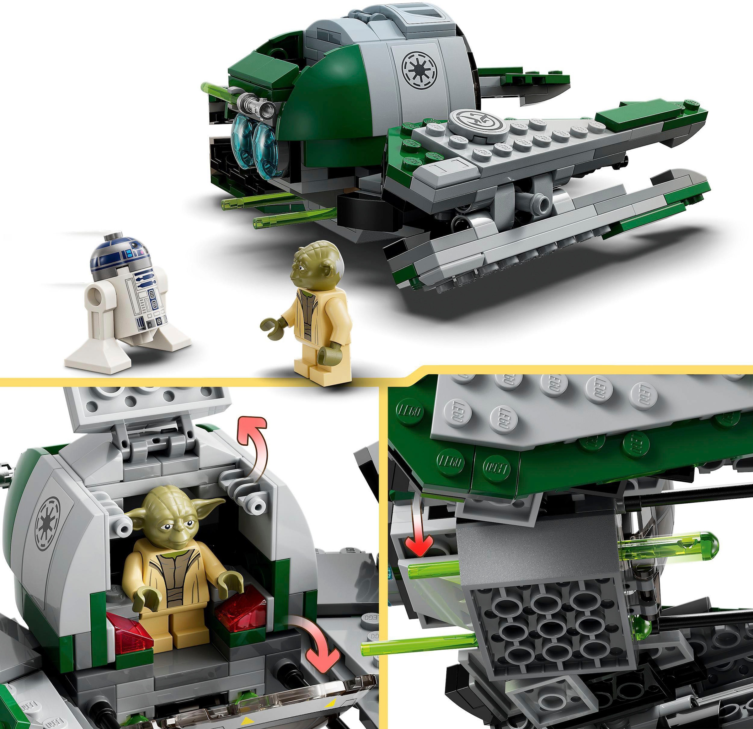 LEGO® Konstruktionsspielsteine »Yoda's Jedi Starfighter (75360), LEGO® Star Wars™«, (253 St.), Made in Europe