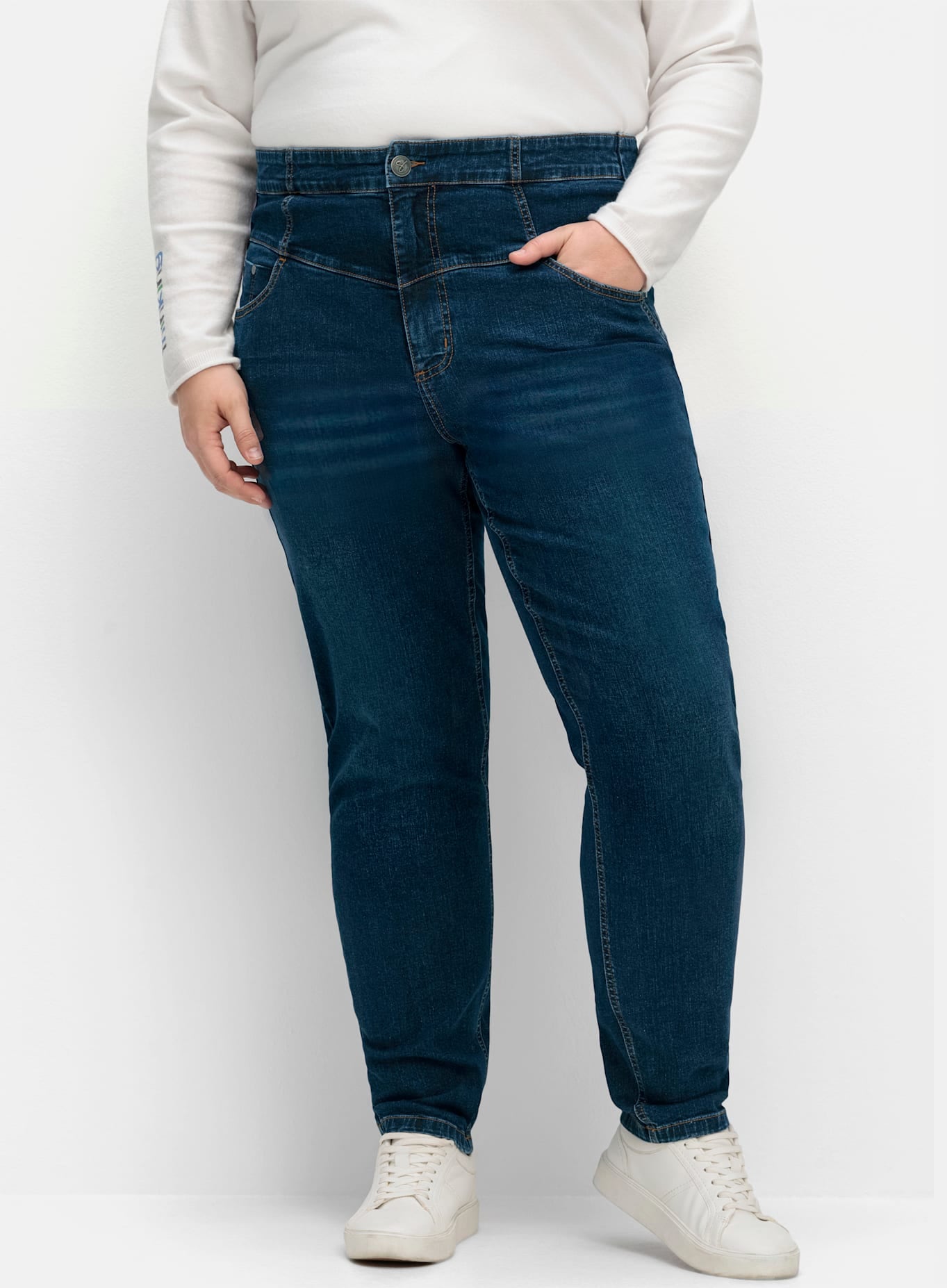 Sheego Stretch-Jeans 1 Stk. tlg. günstig online kaufen