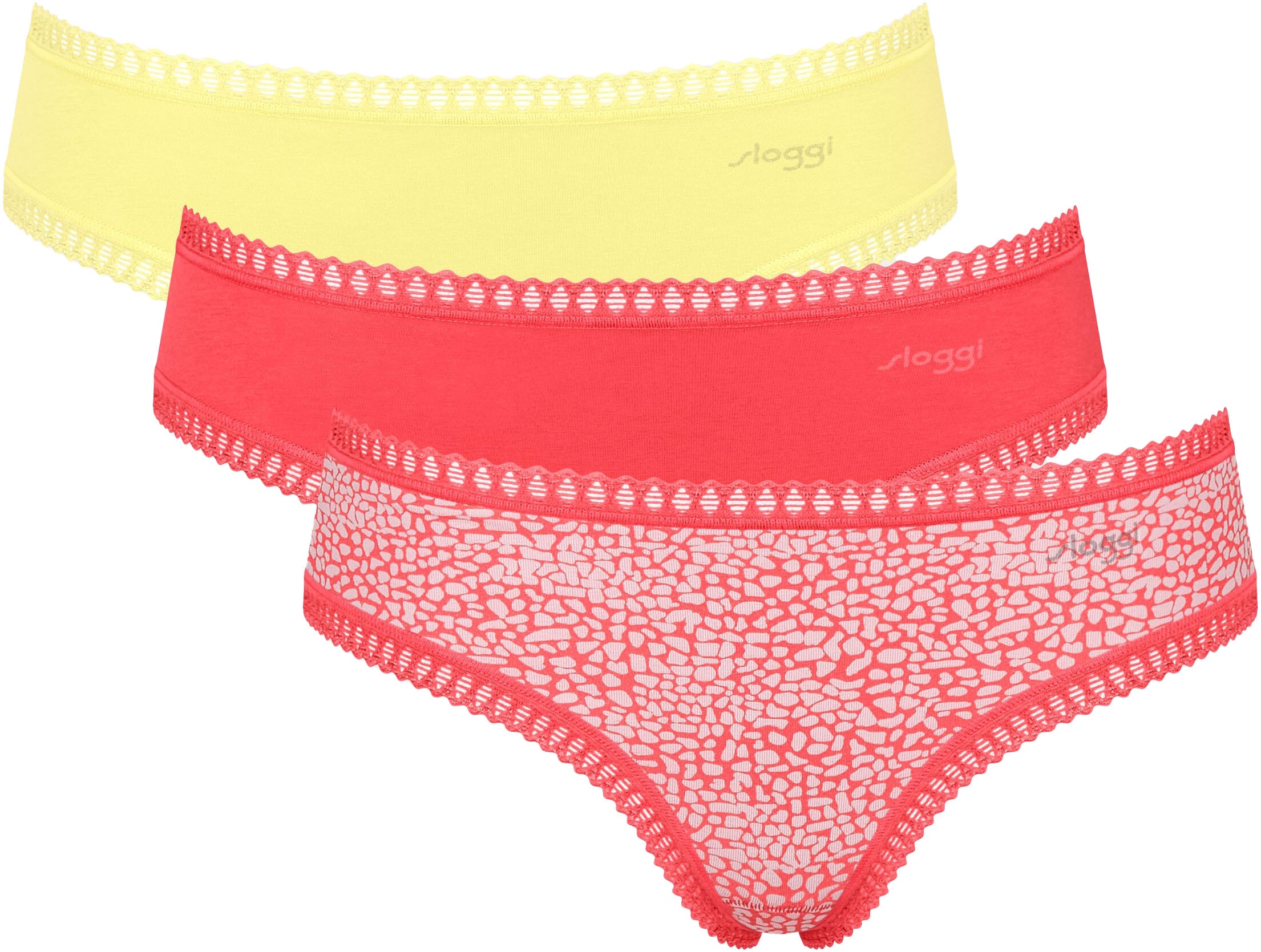 sloggi Hipster "GO Crush", (3er Pack), Spitze, elastisch, weich, Multipack, günstig online kaufen