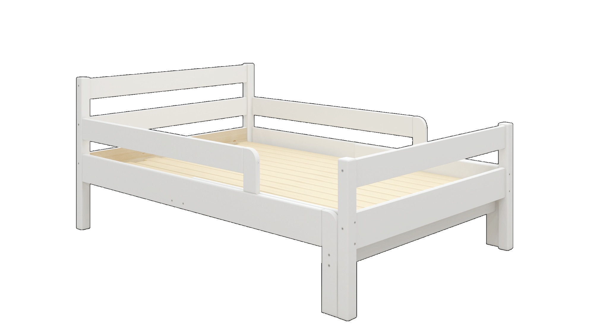 OTTO home Kinderbett »Wenke,  ausziehbar von 140 bis 200 cm, FSC®« 90cm Breite, 140-200cm Liegefläche,  massive Kiefer, mit Lattenrost, zeitlose Optik,  Rausfallschutz