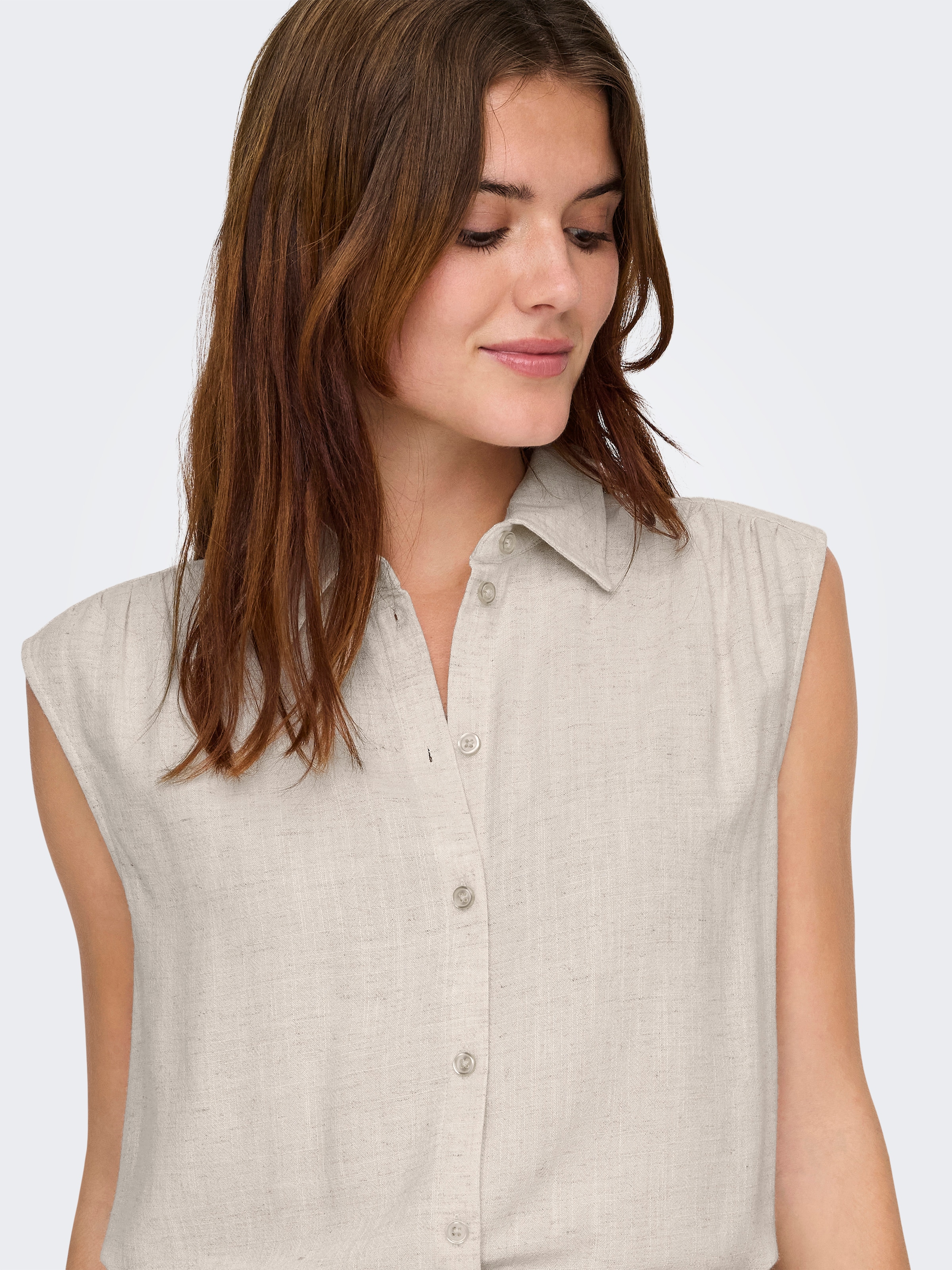 ONLY Blusentop »ONLSIESTA S/L LINEN BL SHIRT PNT NOOS« mit Leinen