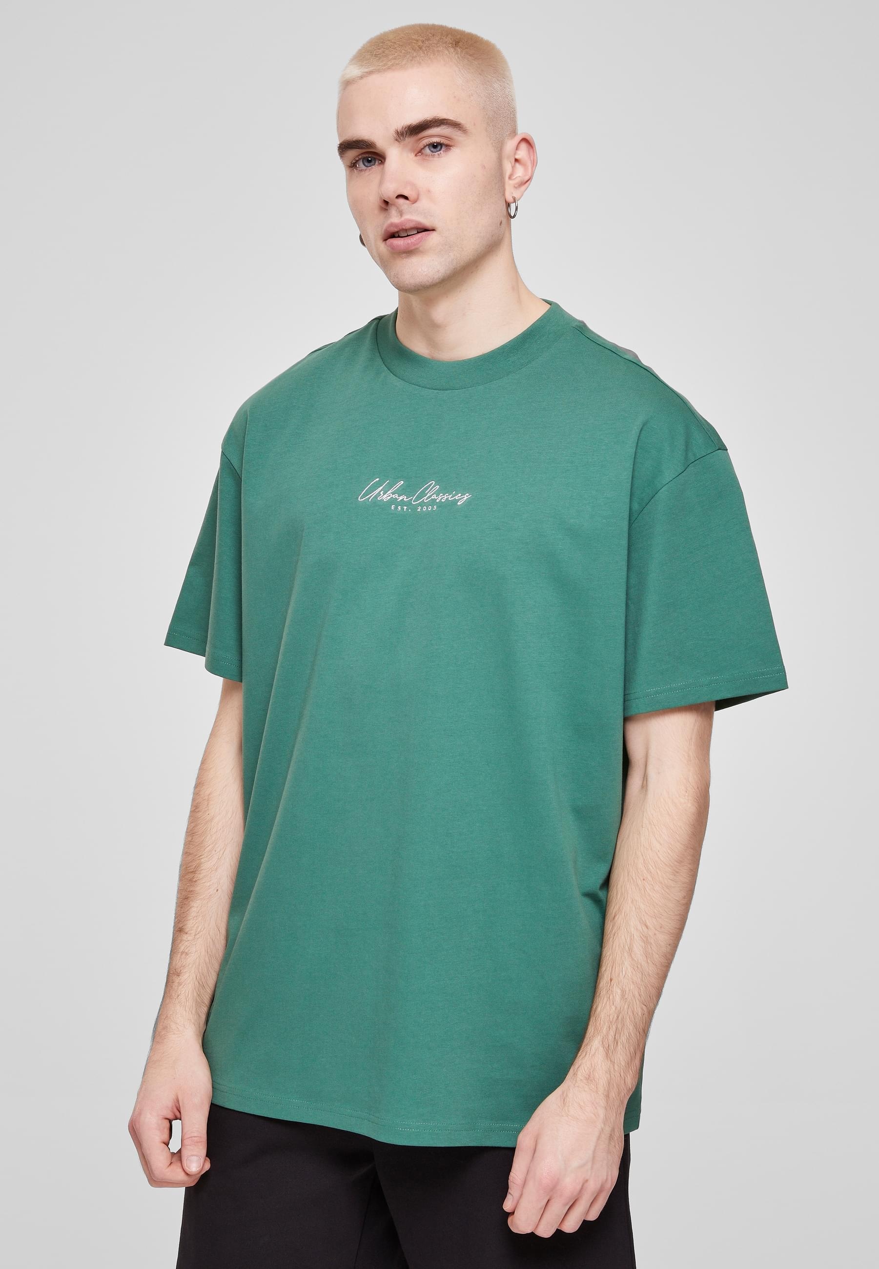 URBAN CLASSICS T-Shirt »Urban Classics Herren Oversized Mid Embroidery Tee«, (1 tlg.)