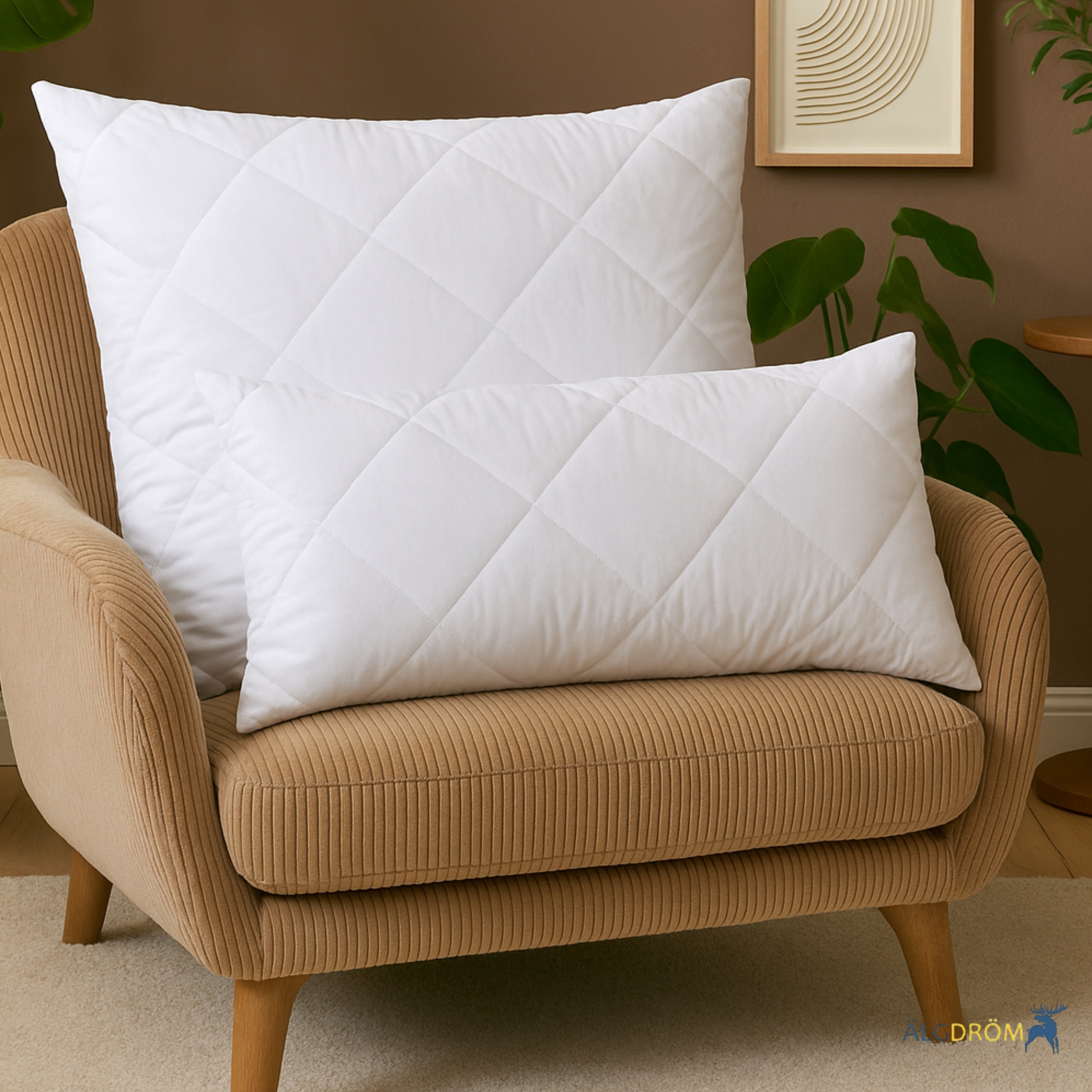 OTTO home Naturhaarkissen "Lofna, Kissen 40x80 & 80x80 cm" 1 Stk. tlg. Kissenbezug mit 100% Alpakahaar versteppt.