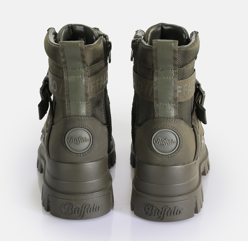Buffalo Winterboots »Aspha Com1 Vegan«  Schnürstiefelette, Plateauboots mit Innen-Reißverschluss