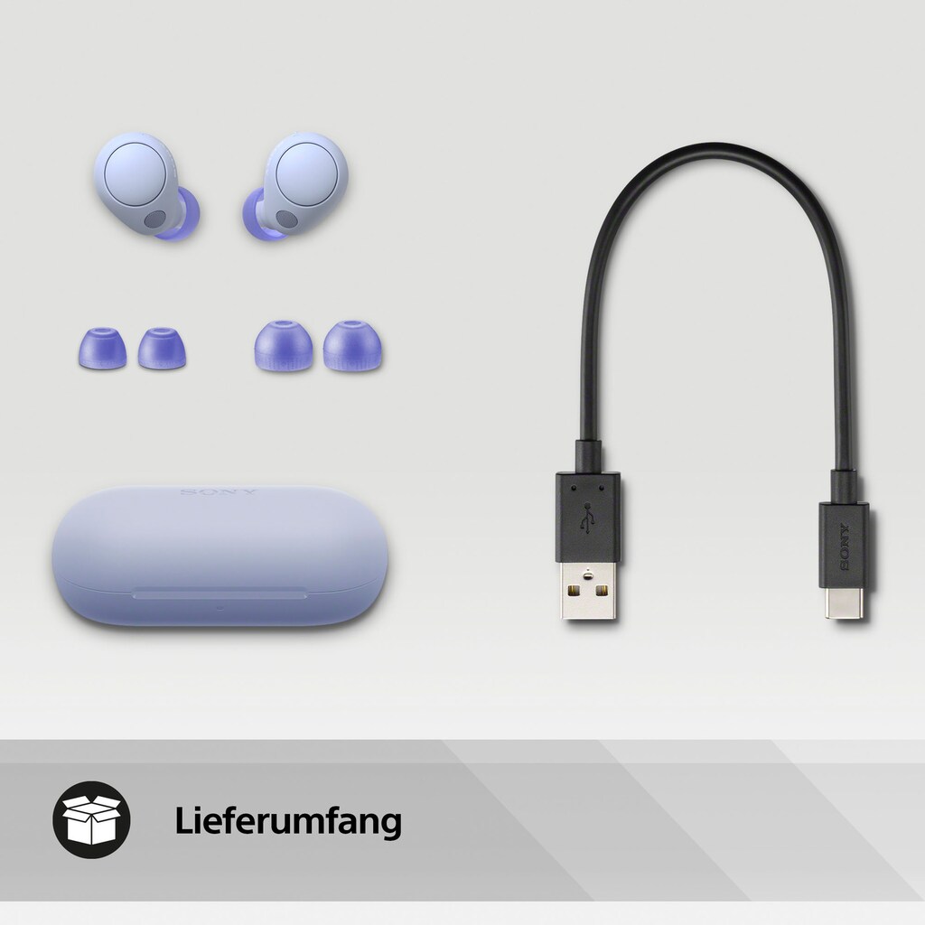 Sony In-Ear-Kopfhörer »WF-C700N«, Bluetooth, Noise-Cancelling, bis 20 Std. Akkulaufzeit, Multipoint Connection