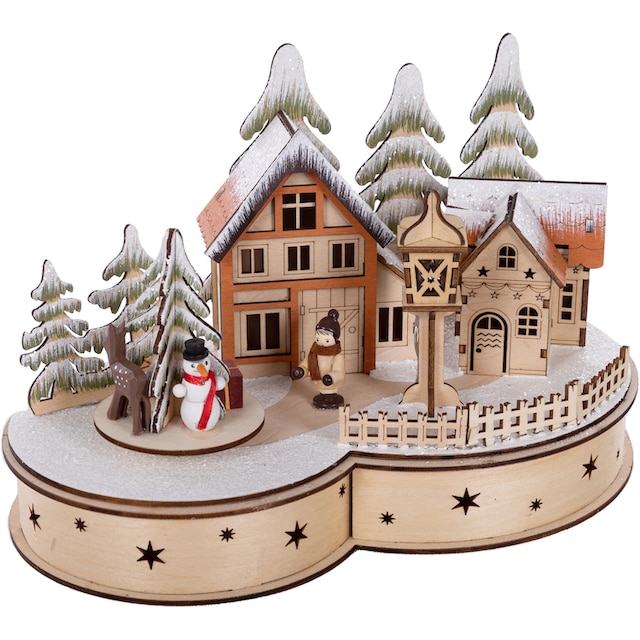 Myflair Möbel & Accessoires Weihnachtsdorf »Winterlandschaft, Weihnachtsdeko«,  aus Holz, Höhe ca. 19 cm | BAUR