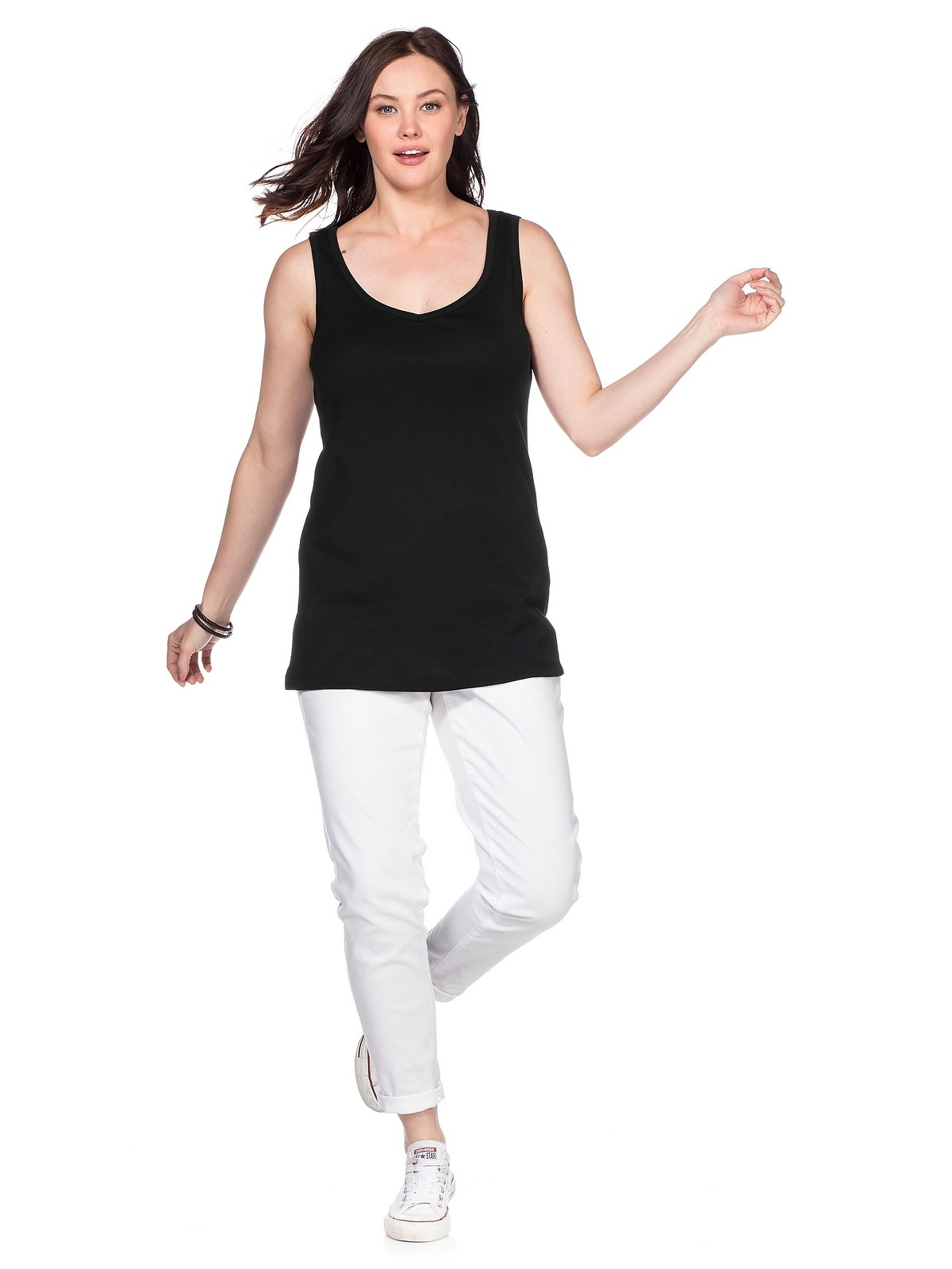 Sheego Tanktop »Große Größen«, fein gerippte Shirtware